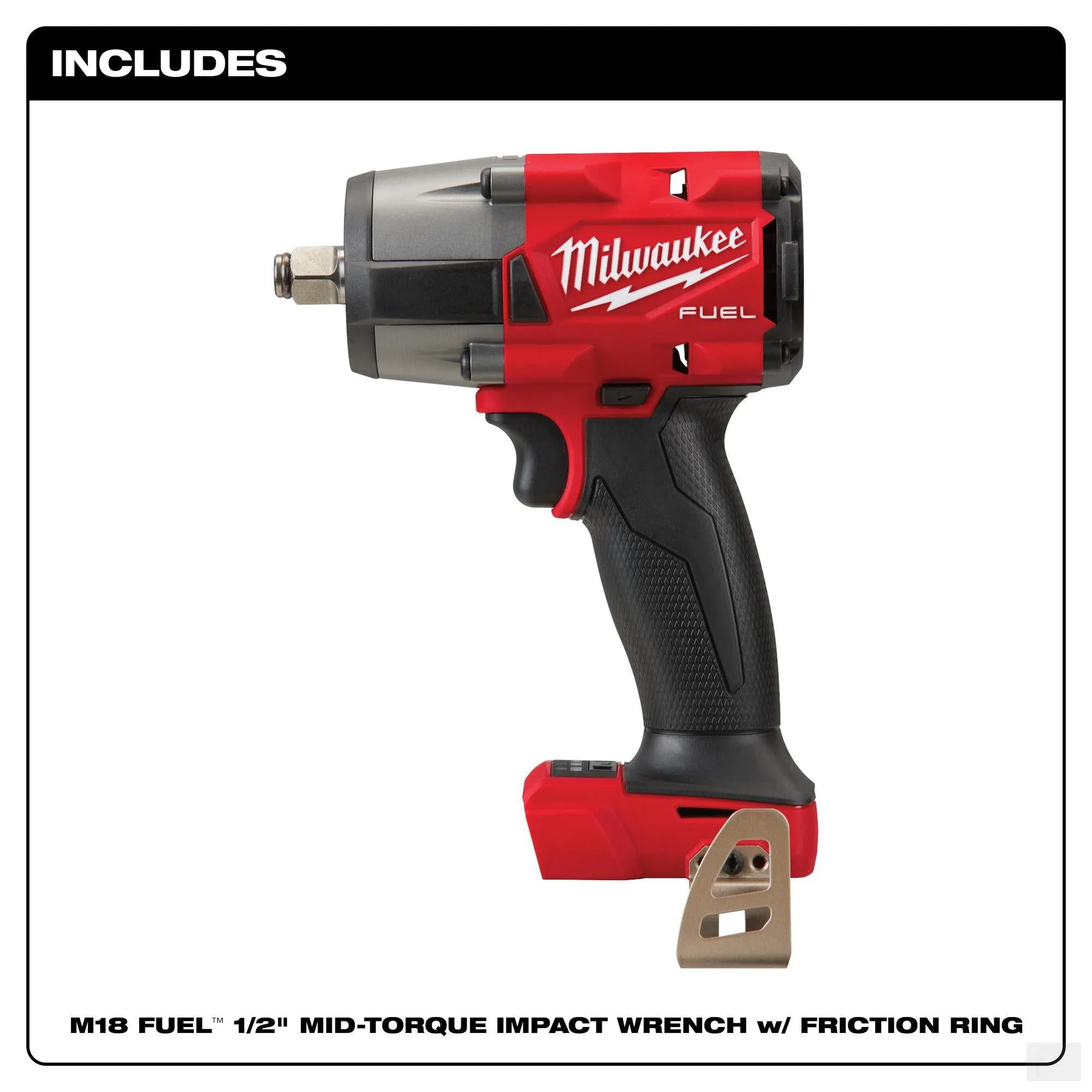 Milwaukee M18 FUEL 1/2" Mid-Torque Impact Wrench w/ Friction Ring (Bare Tool) {2962-20}