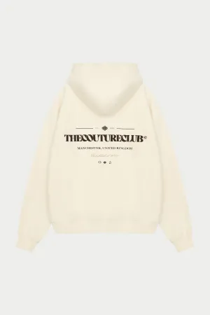 MIXED FONT GRAPHIC HOODIE - OFF WHITE