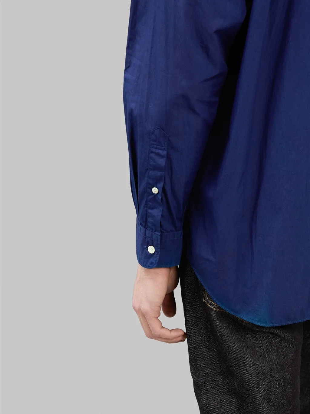 Momotaro Jeans MALS1003 Natural Indigo Broad Long Sleeve Shirt