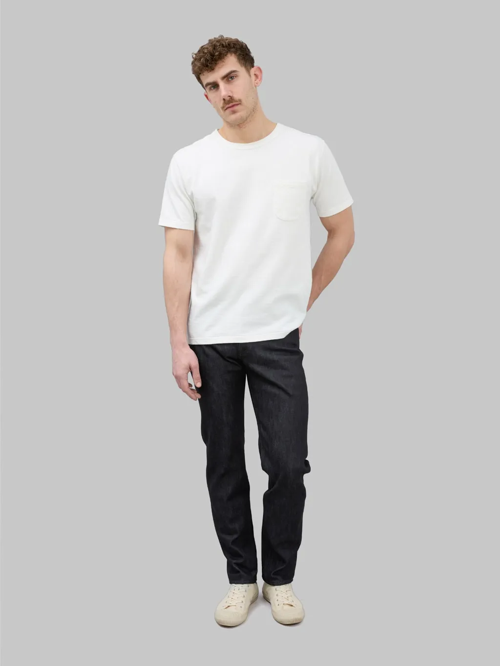 Momotaro MMJZ0203 13.7oz #200 Cashmere Tapered Jeans