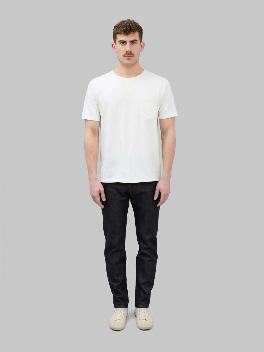 Momotaro MMJZ0203 13.7oz #200 Cashmere Tapered Jeans