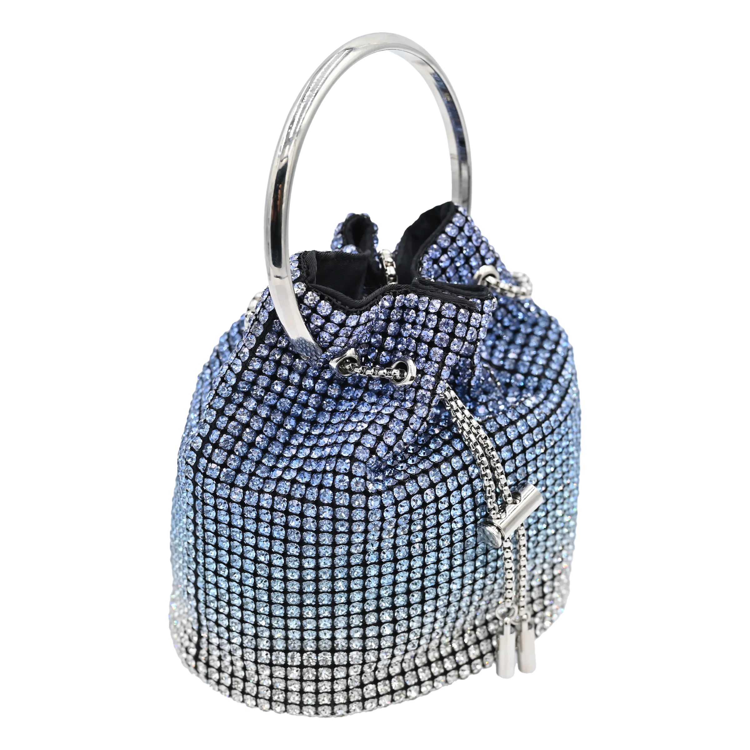 Moonstone Rhinestone Chain Buckle Purse