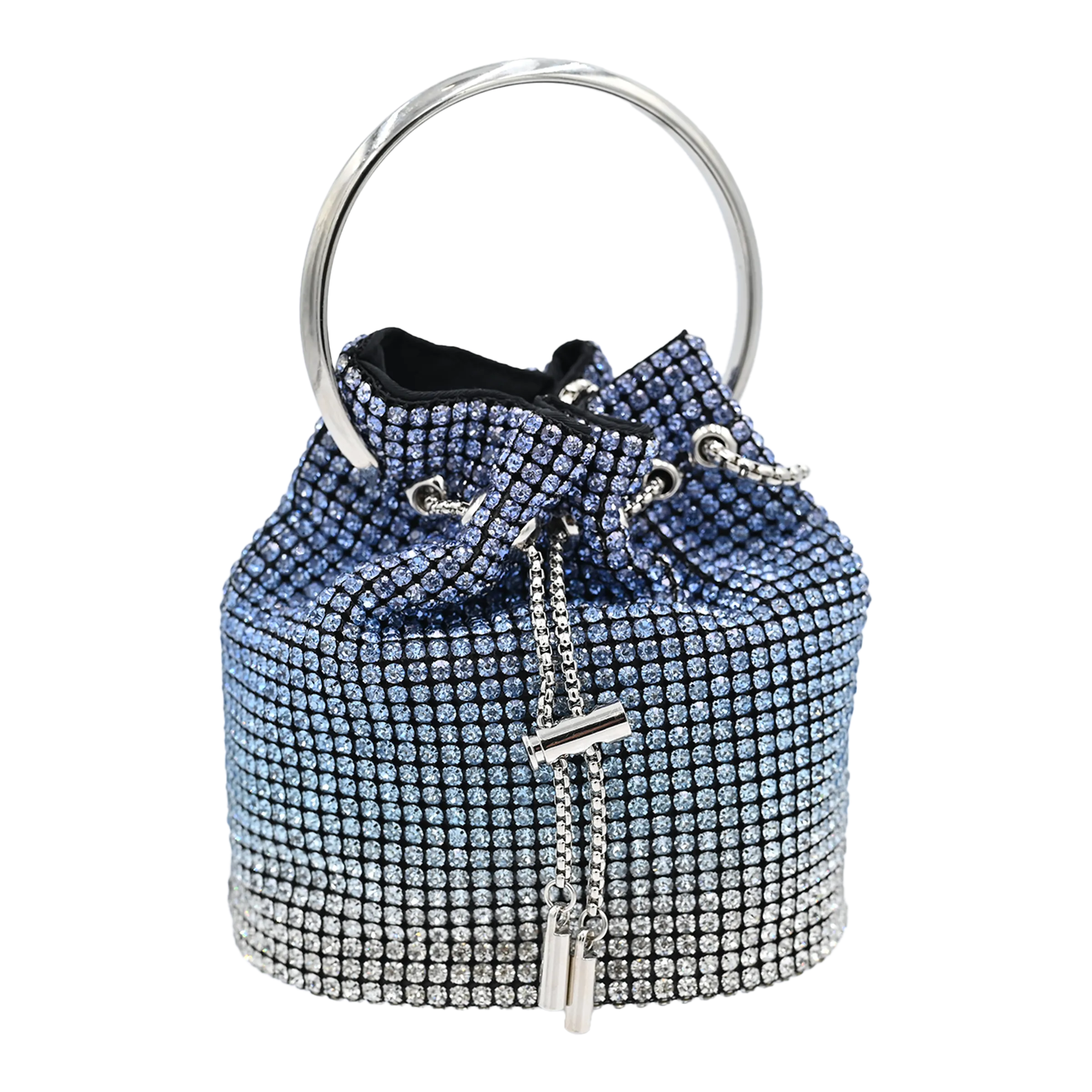 Moonstone Rhinestone Chain Buckle Purse