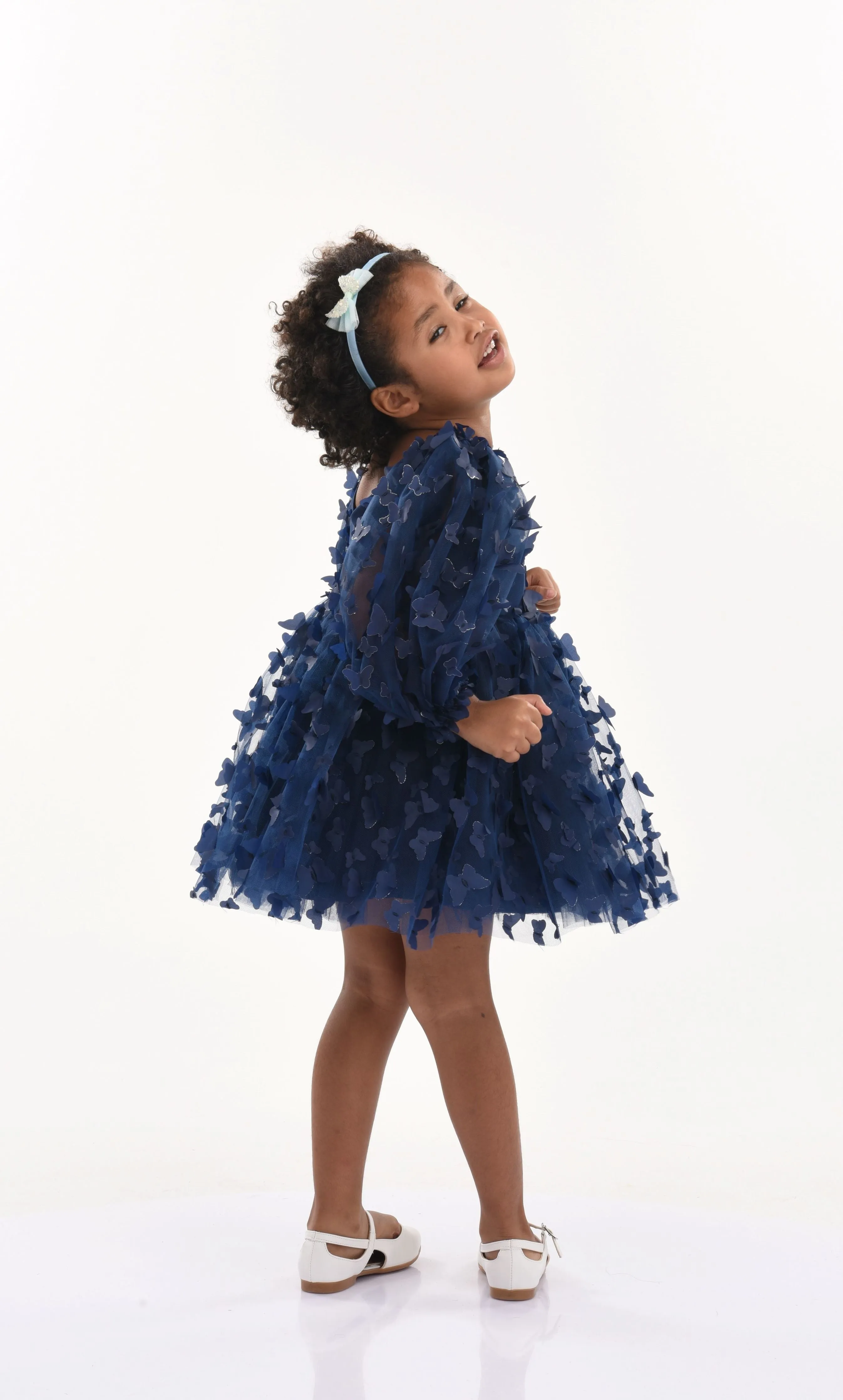 Navy Bell Mariposa Dress