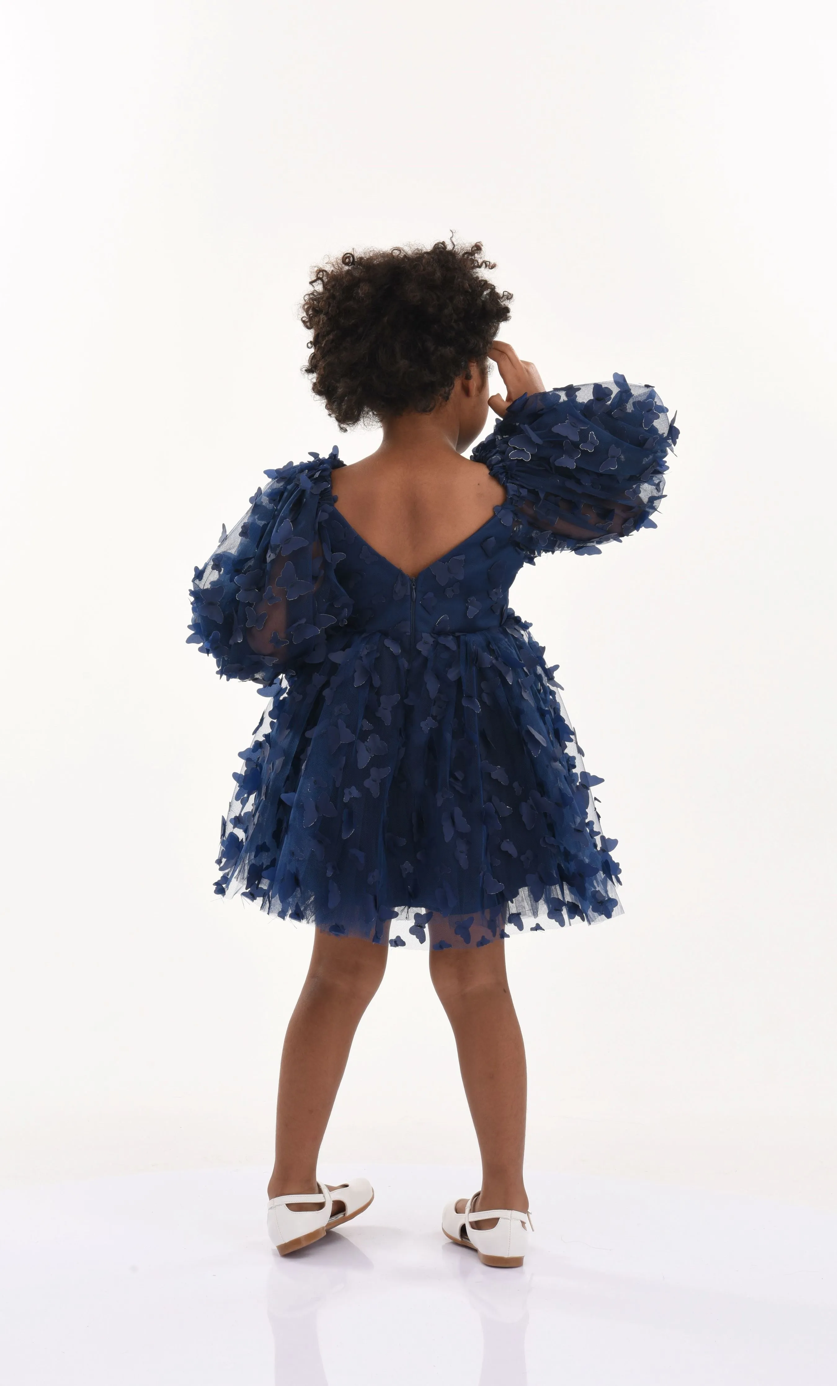 Navy Bell Mariposa Dress