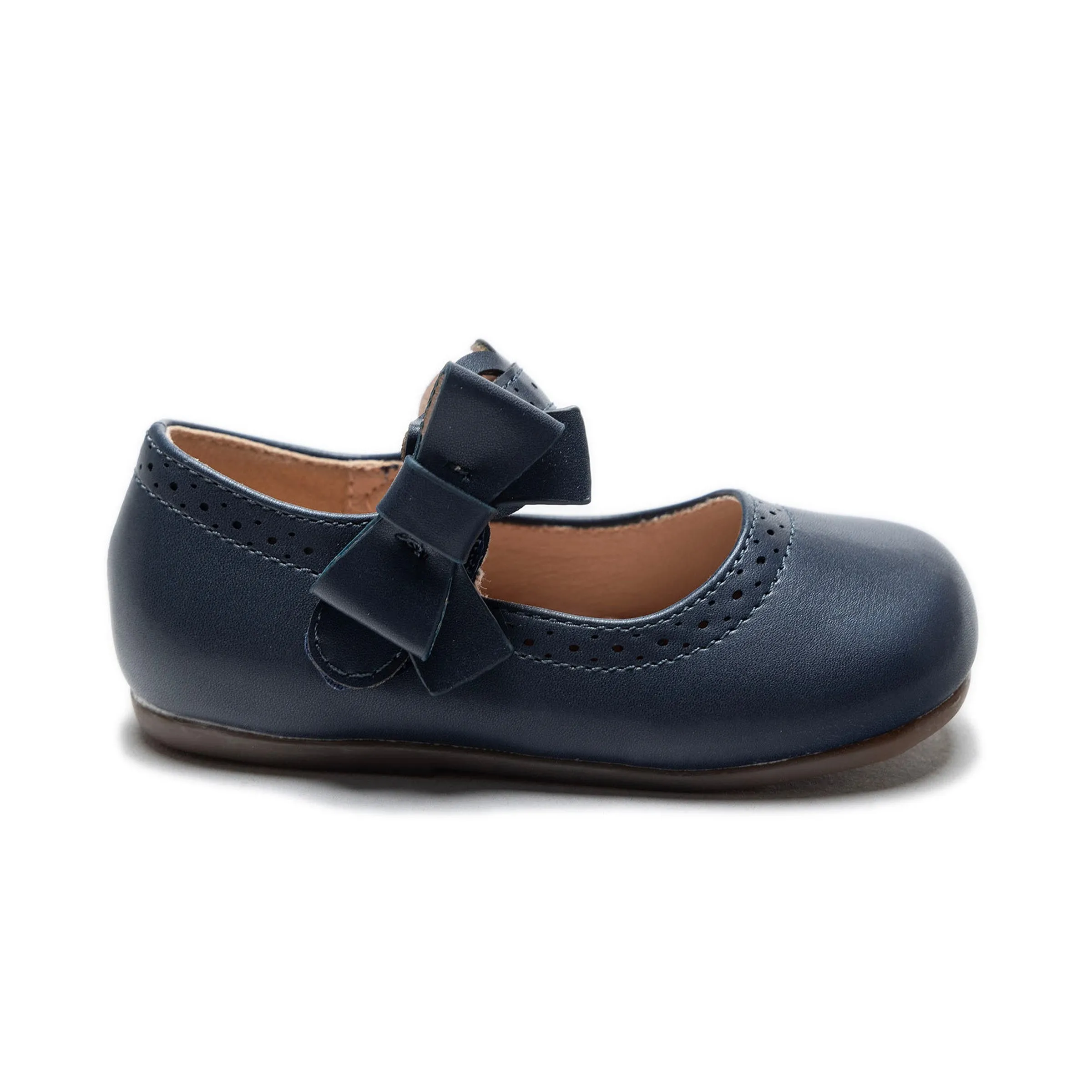 Navy Ribbon Banded Flats