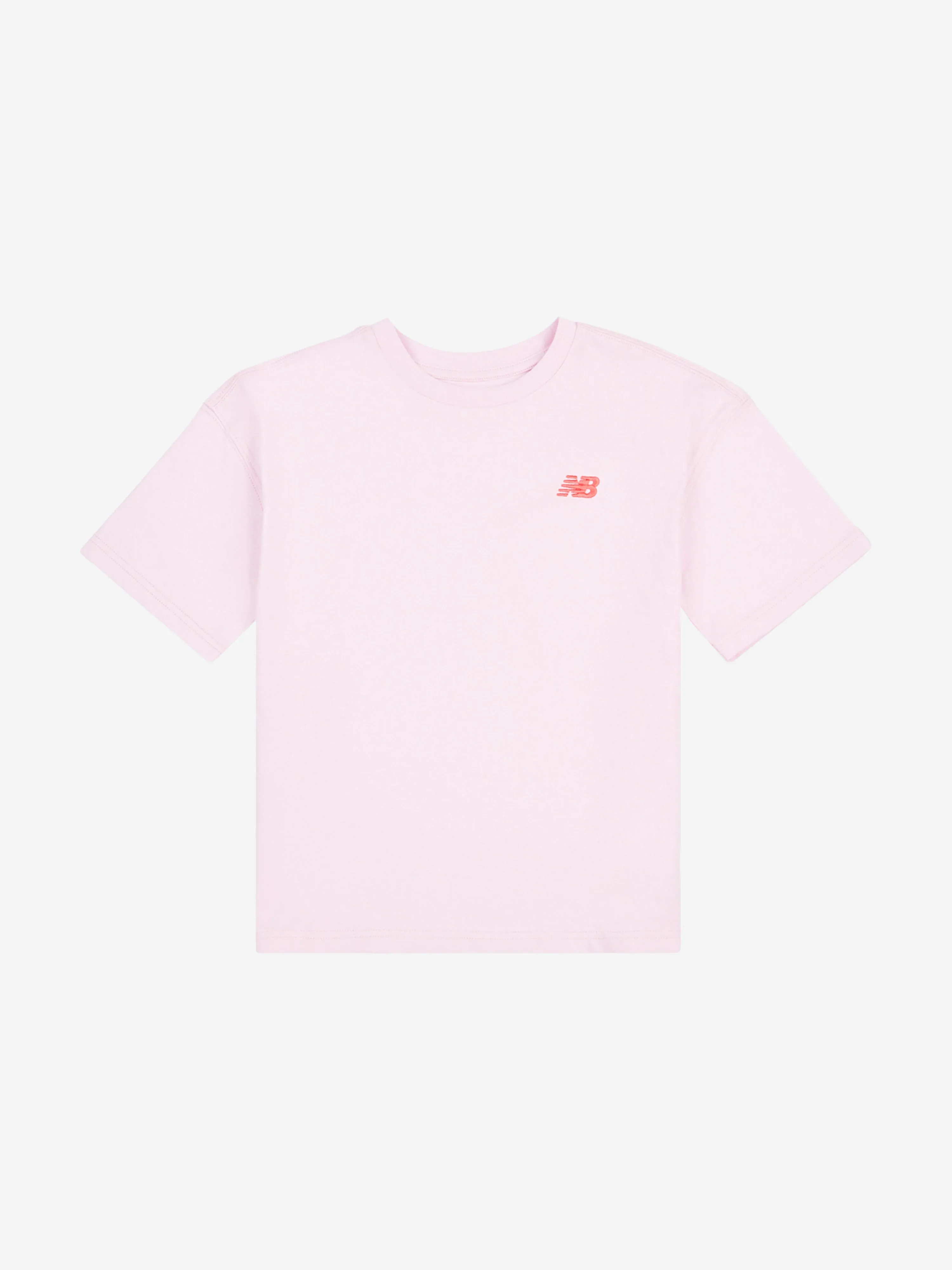 New Balance Girls Small Logo T-Shirt and Shorts Set in Pink