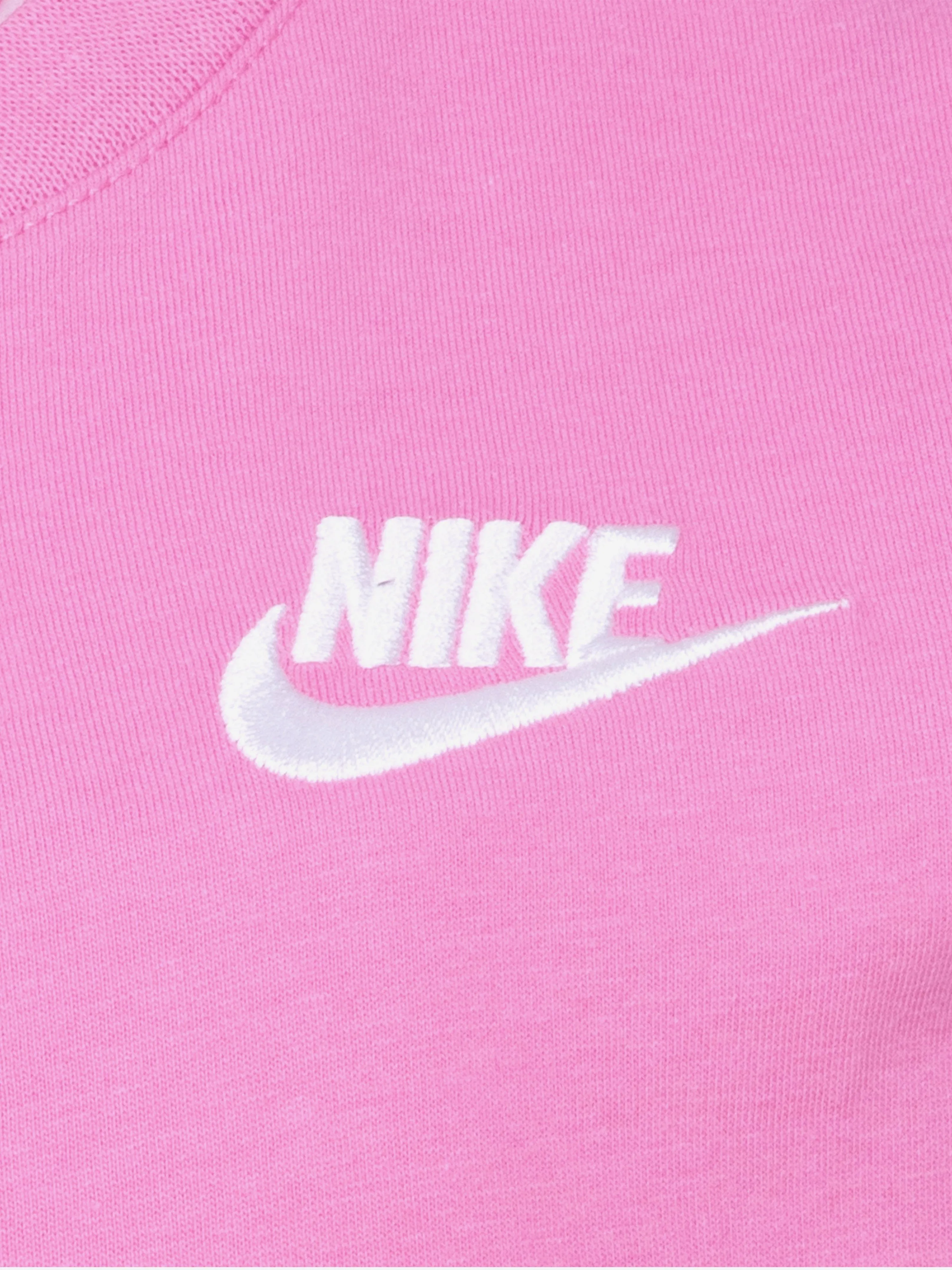 Nike Girls NSW Embroidered Futura T-Shirt in Pink