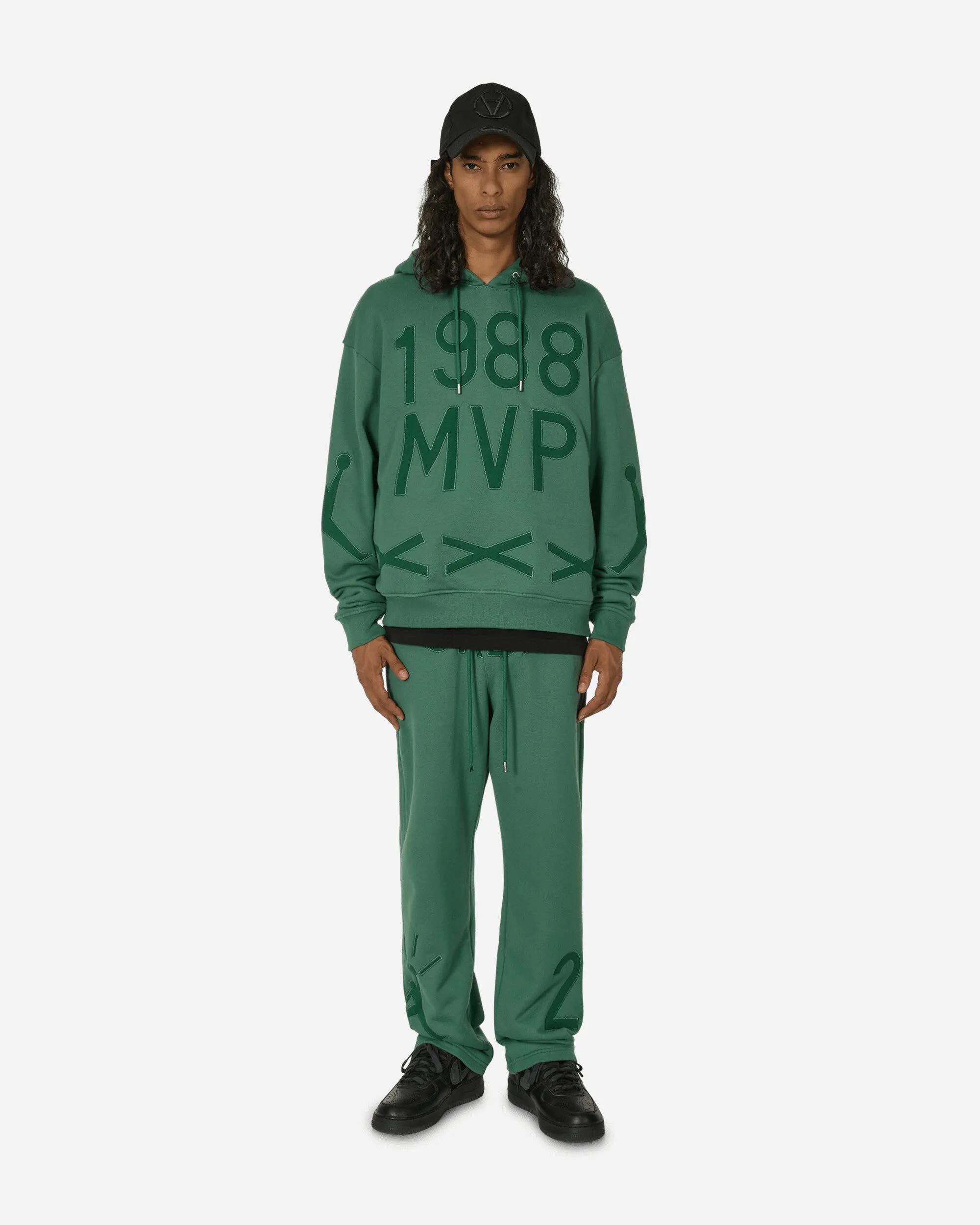 Nina Chanel Fleece Hoodie Green Stone