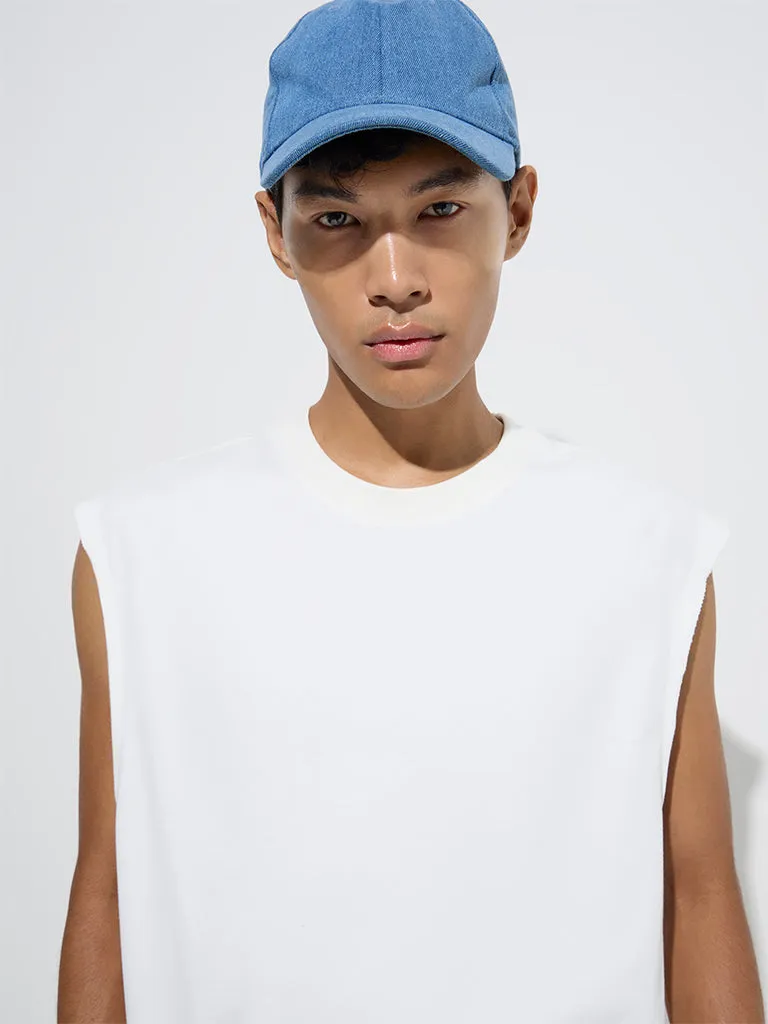 Nuon White Solid Relaxed-Fit T-Shirt