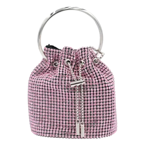 Pink Rhinestone Chain Buckle Purse