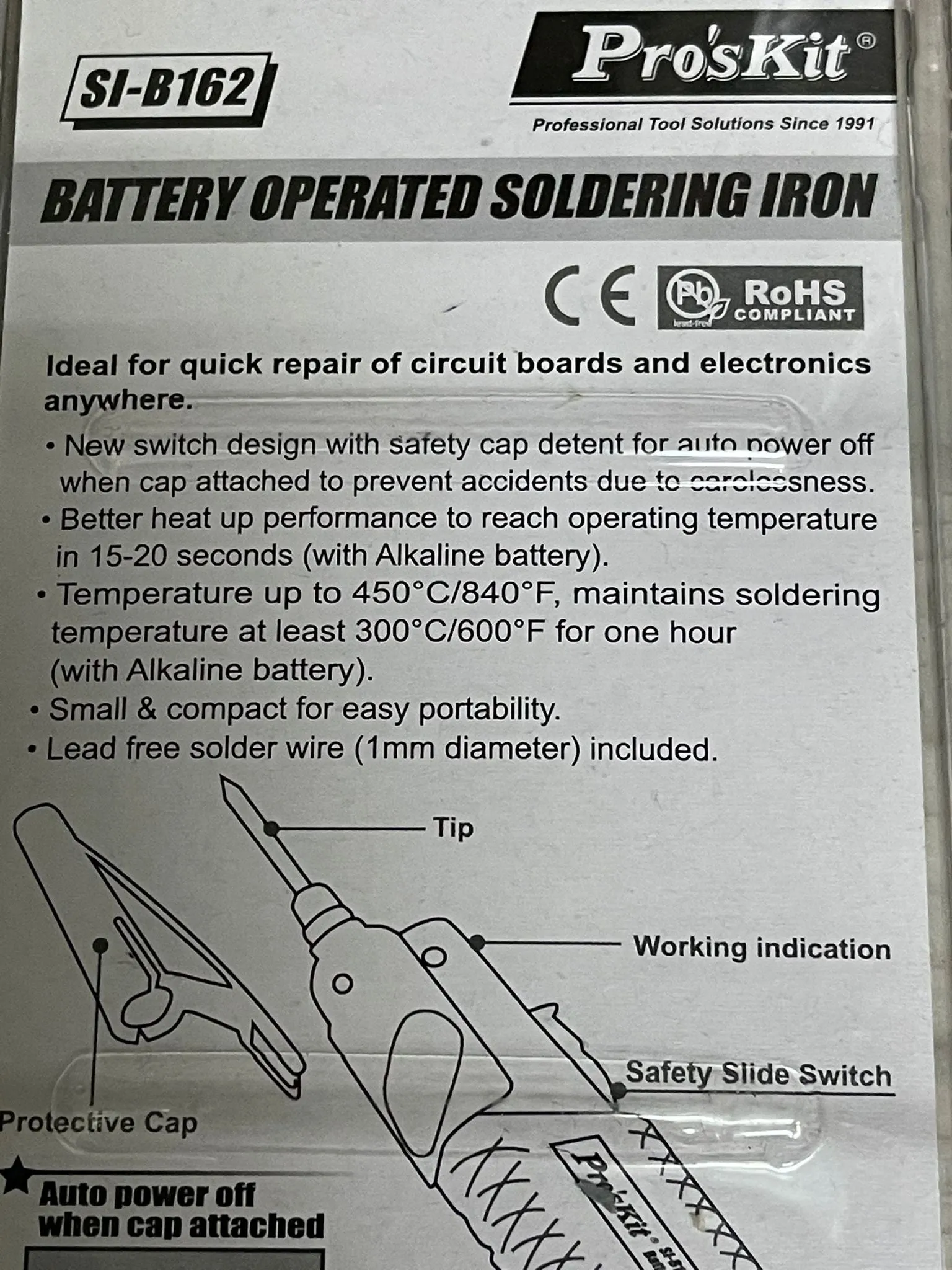 Pro's Kit 8w Cordless Soldering Gun | Model : SG2-SI-B162
