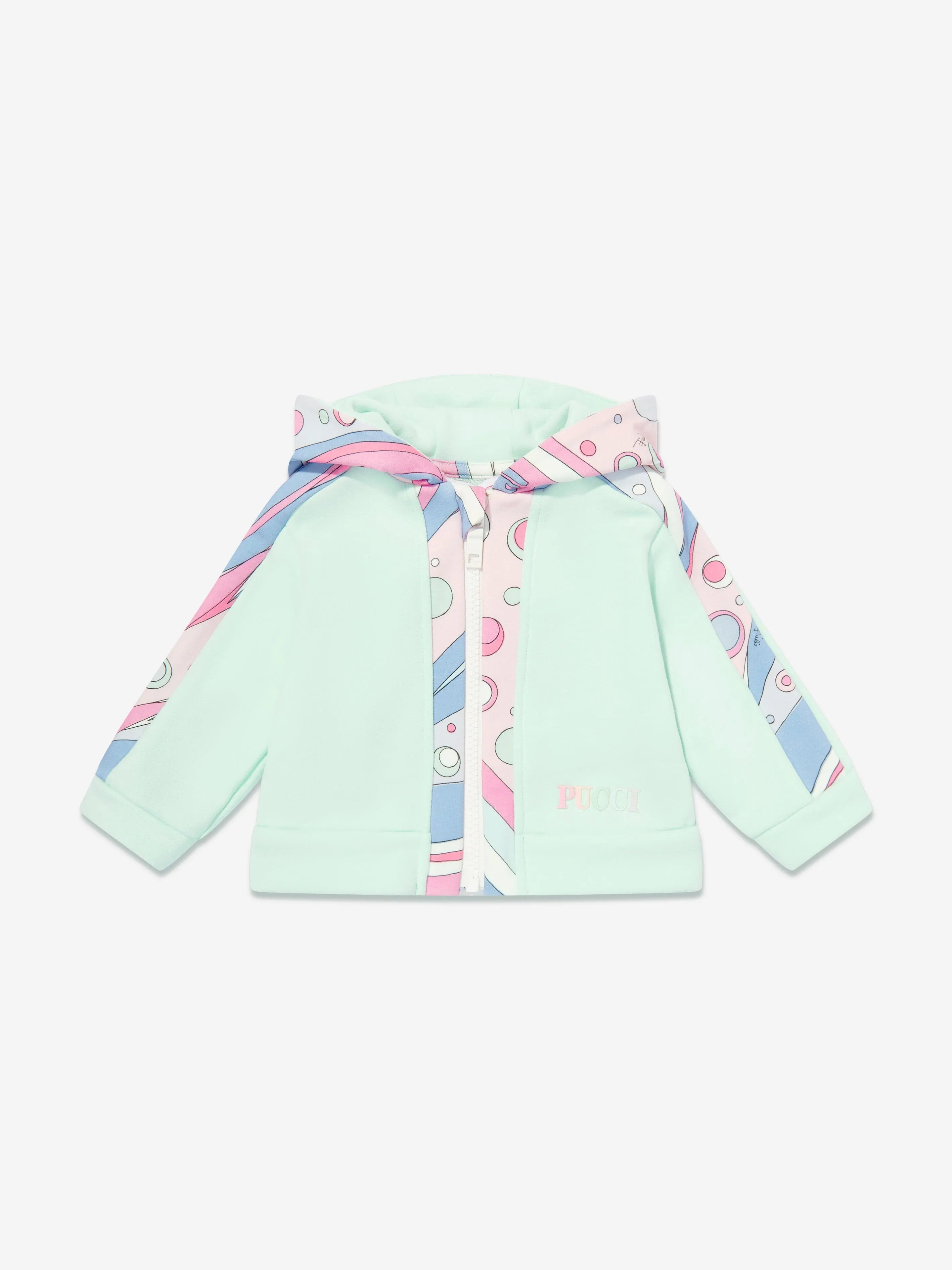 PUCCI Baby Girls Fontane Zip Up Top in Green