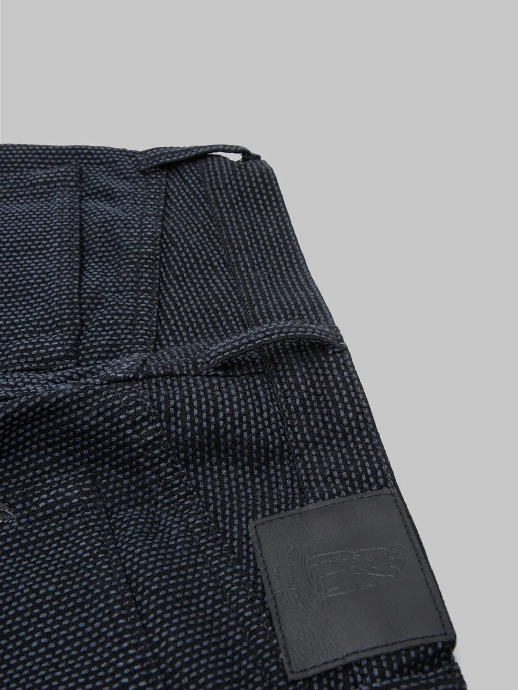 Pure Blue Japan 1170-2-BK Grey Black Sashiko Relaxed Tapered Jeans