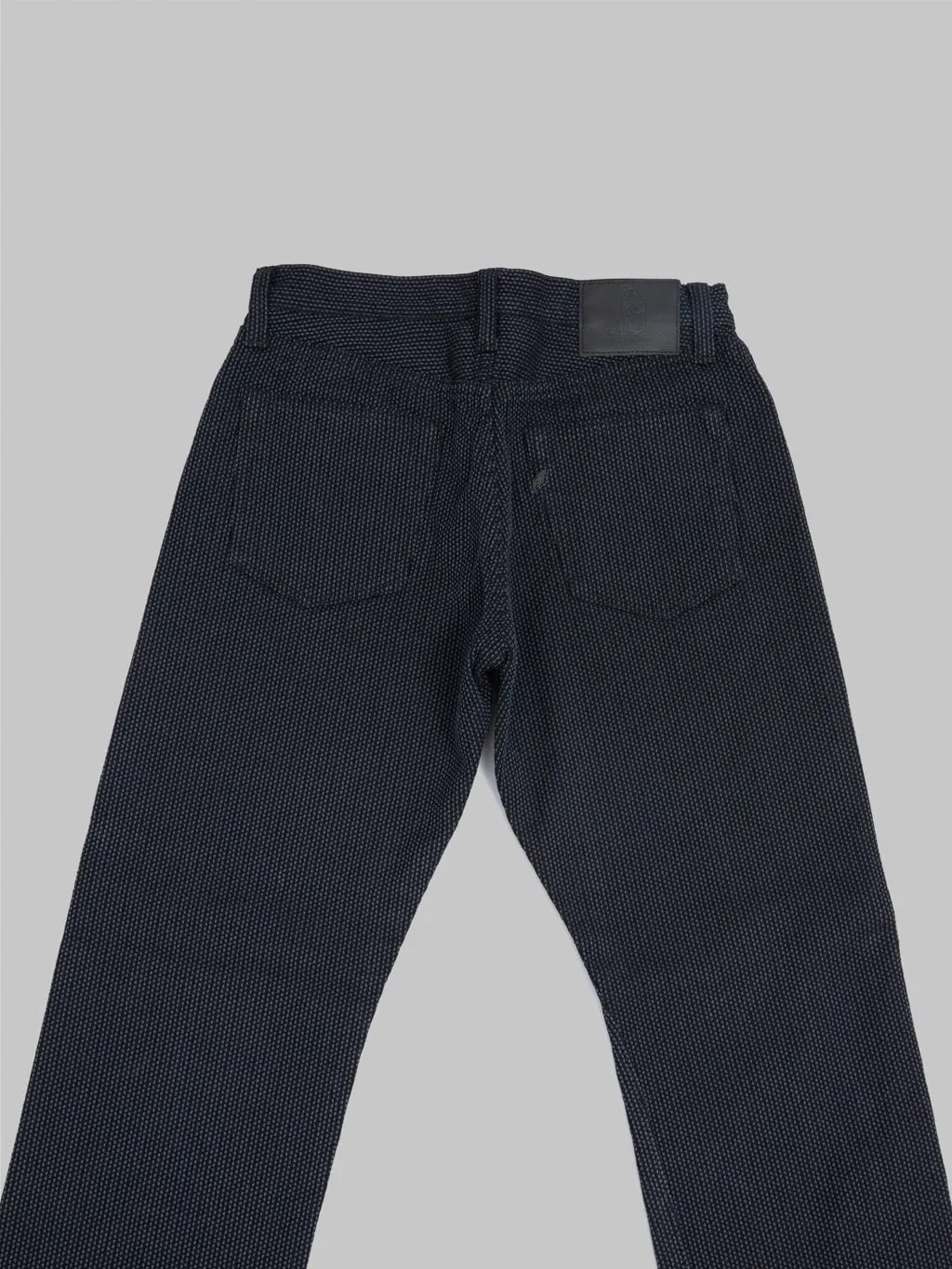 Pure Blue Japan 1170-2-BK Grey Black Sashiko Relaxed Tapered Jeans