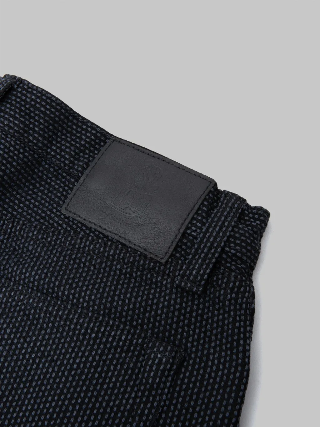 Pure Blue Japan 1170-2-BK Grey Black Sashiko Relaxed Tapered Jeans