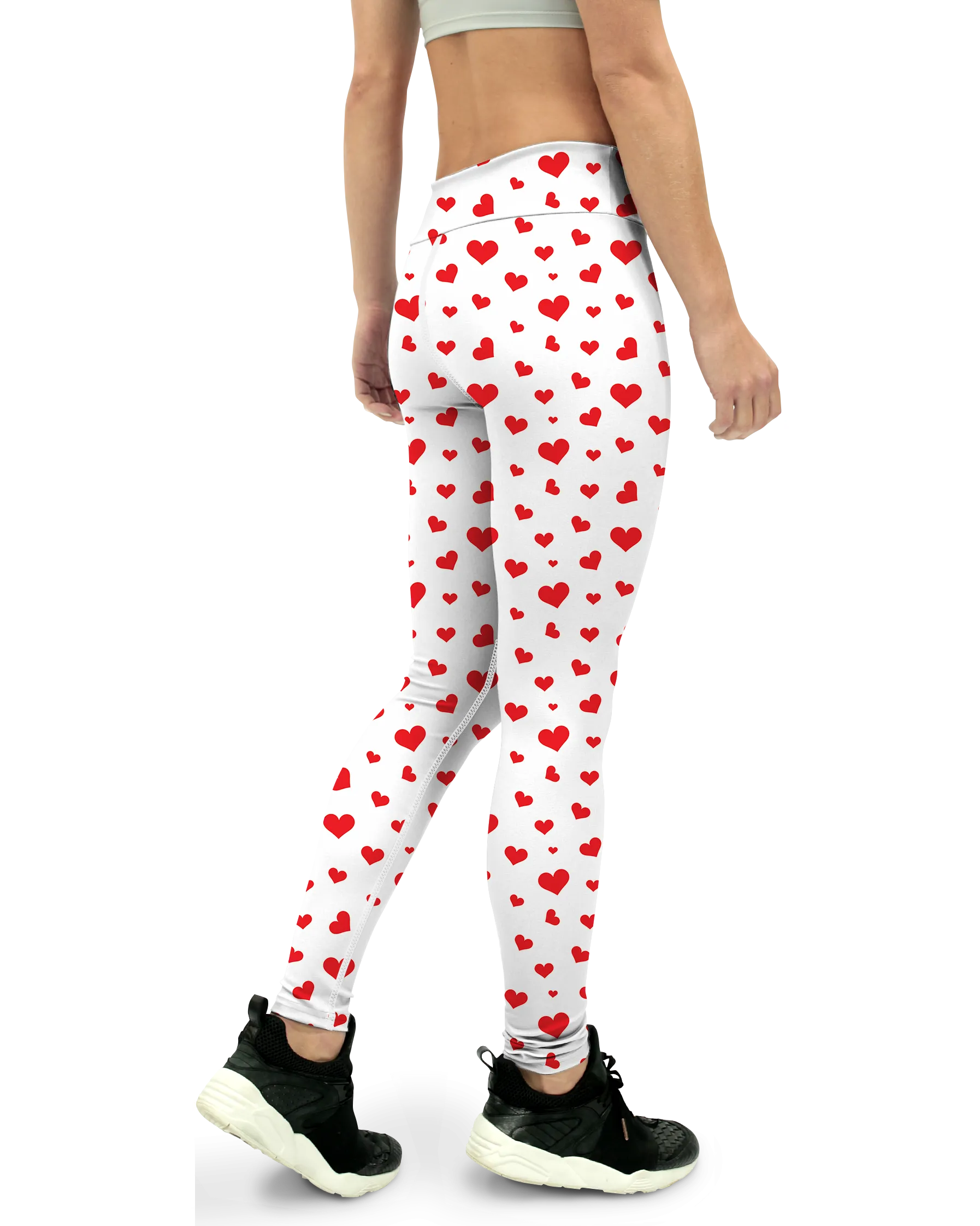 Red Hearts Yoga Pants