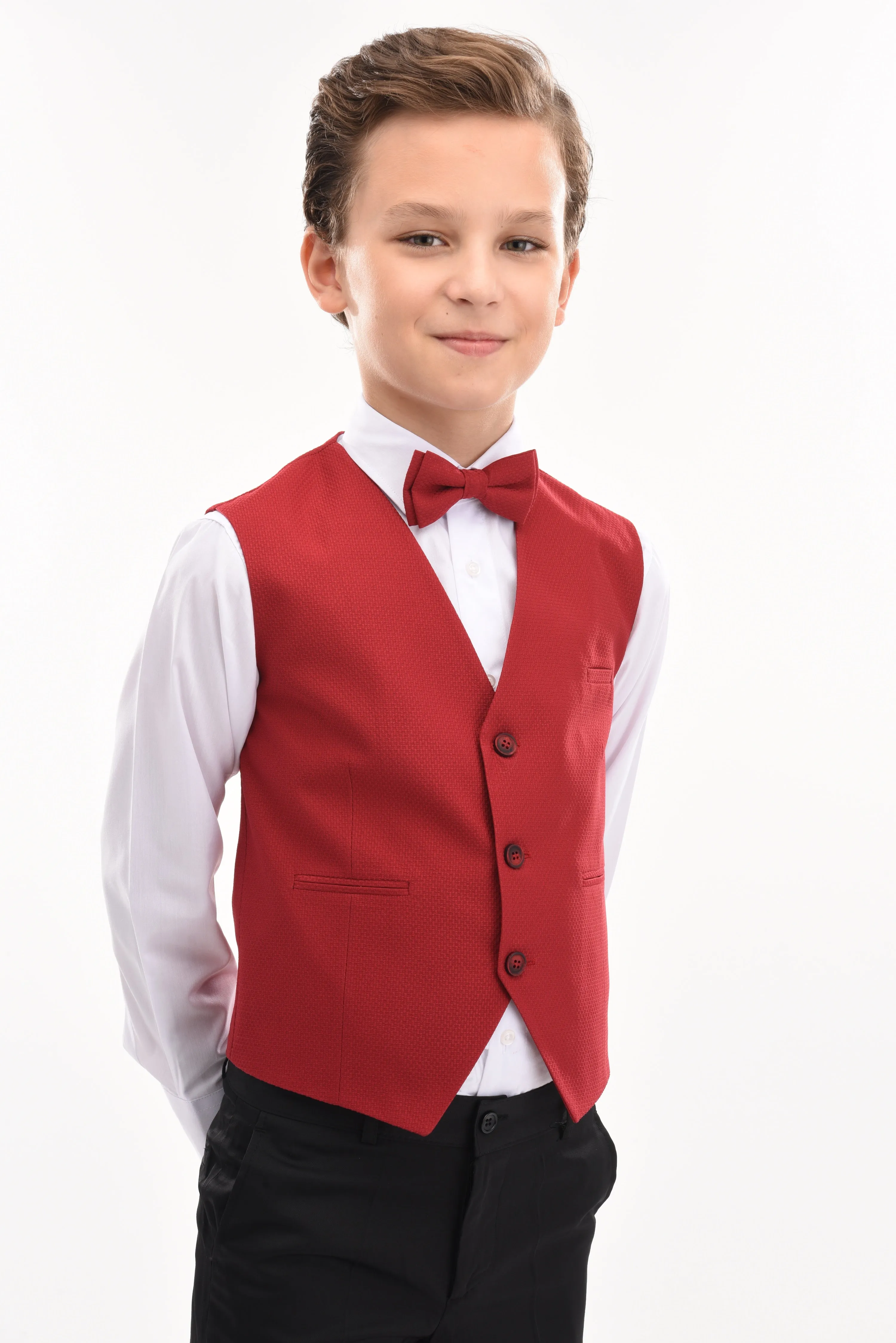 Red Lachlan Vest Outfit Set