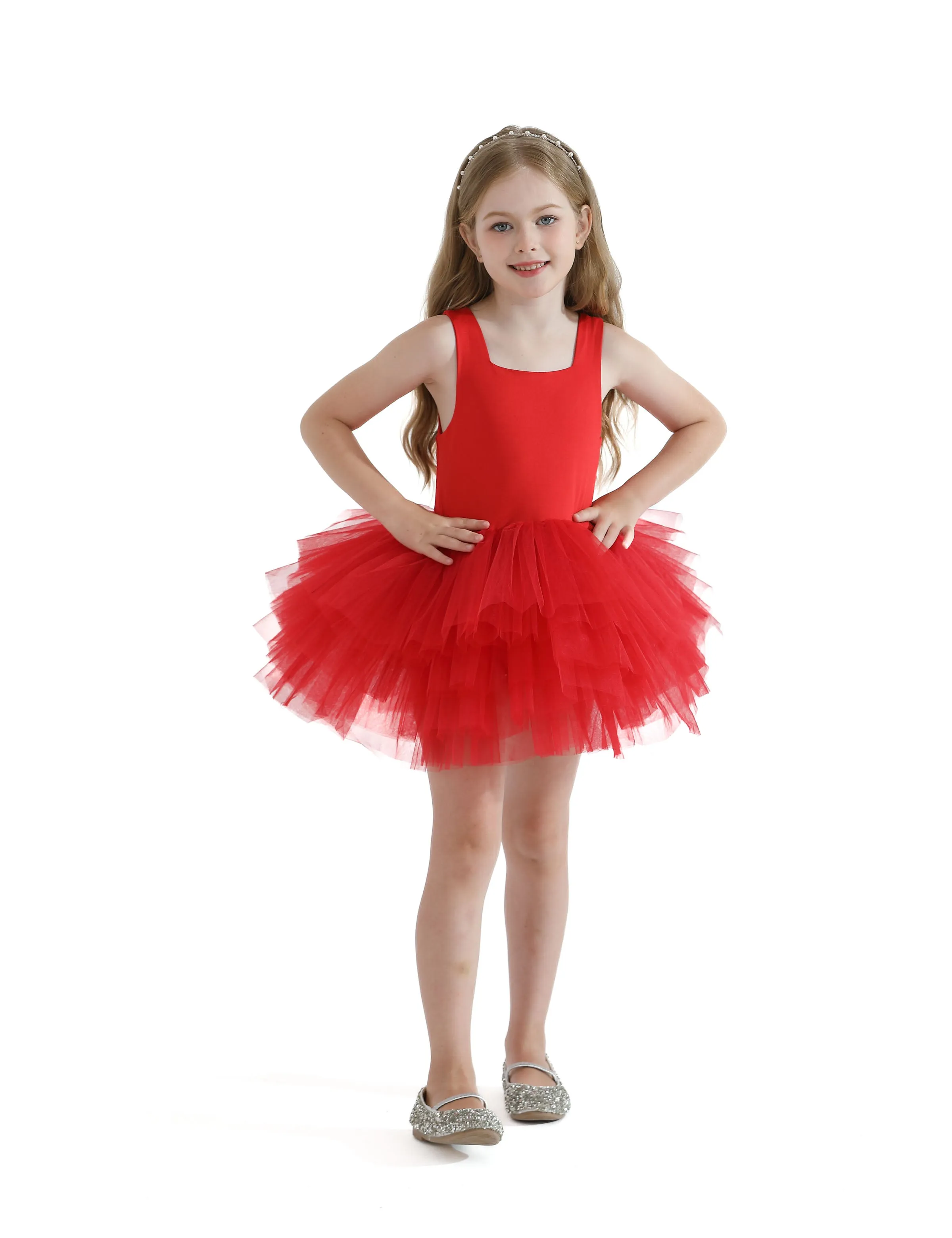 Red Layered Leotard