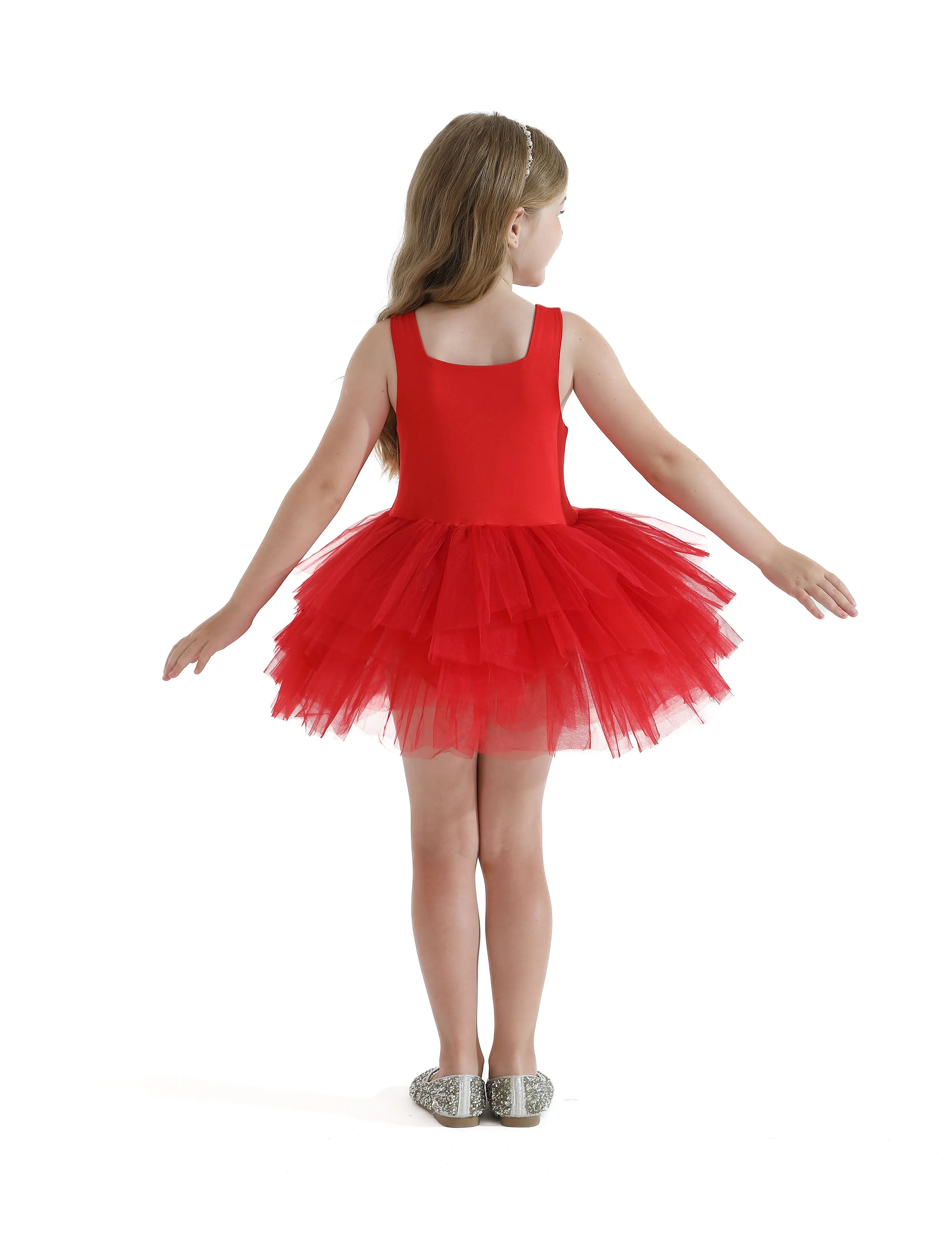 Red Layered Leotard