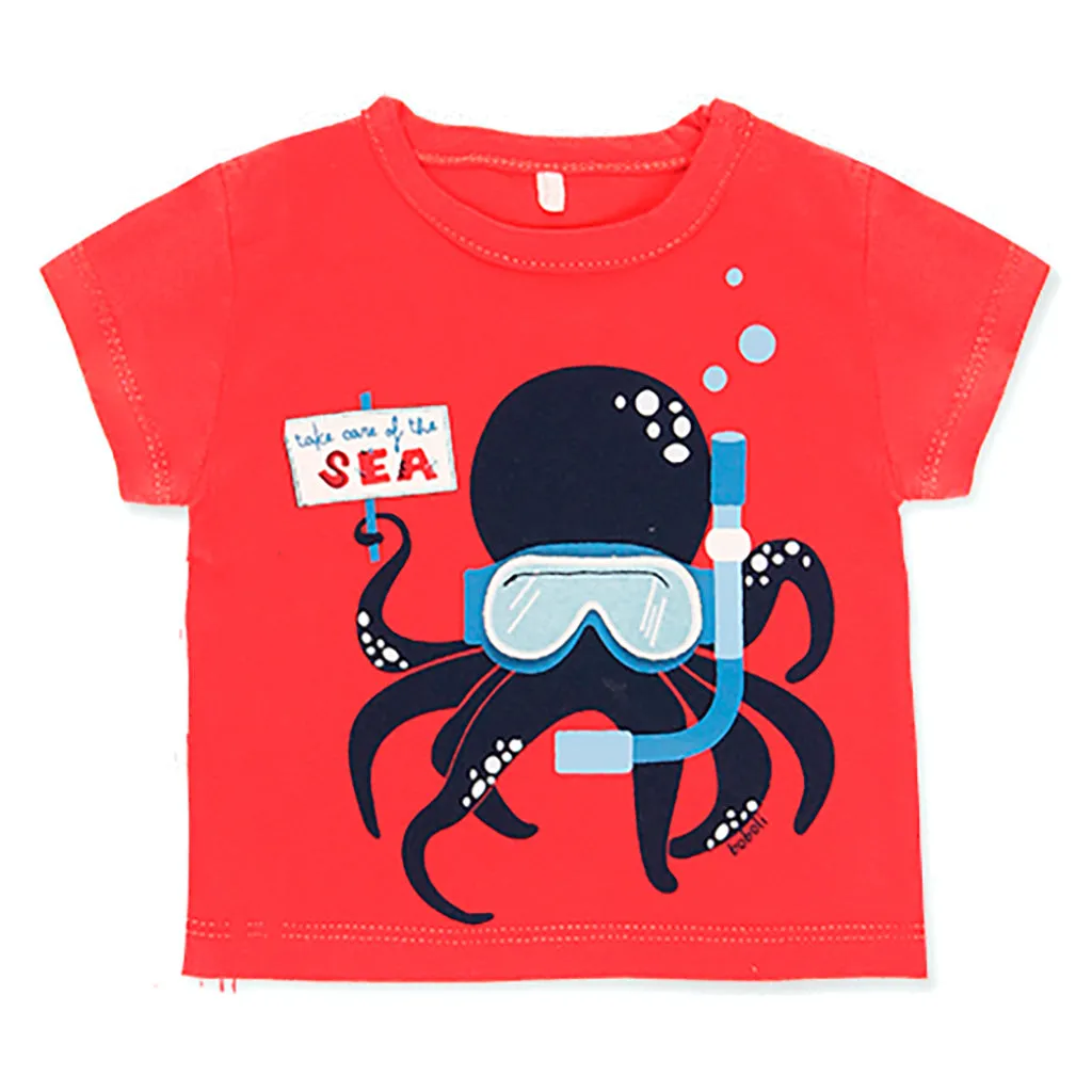 Red Octopus Graphic Outfit