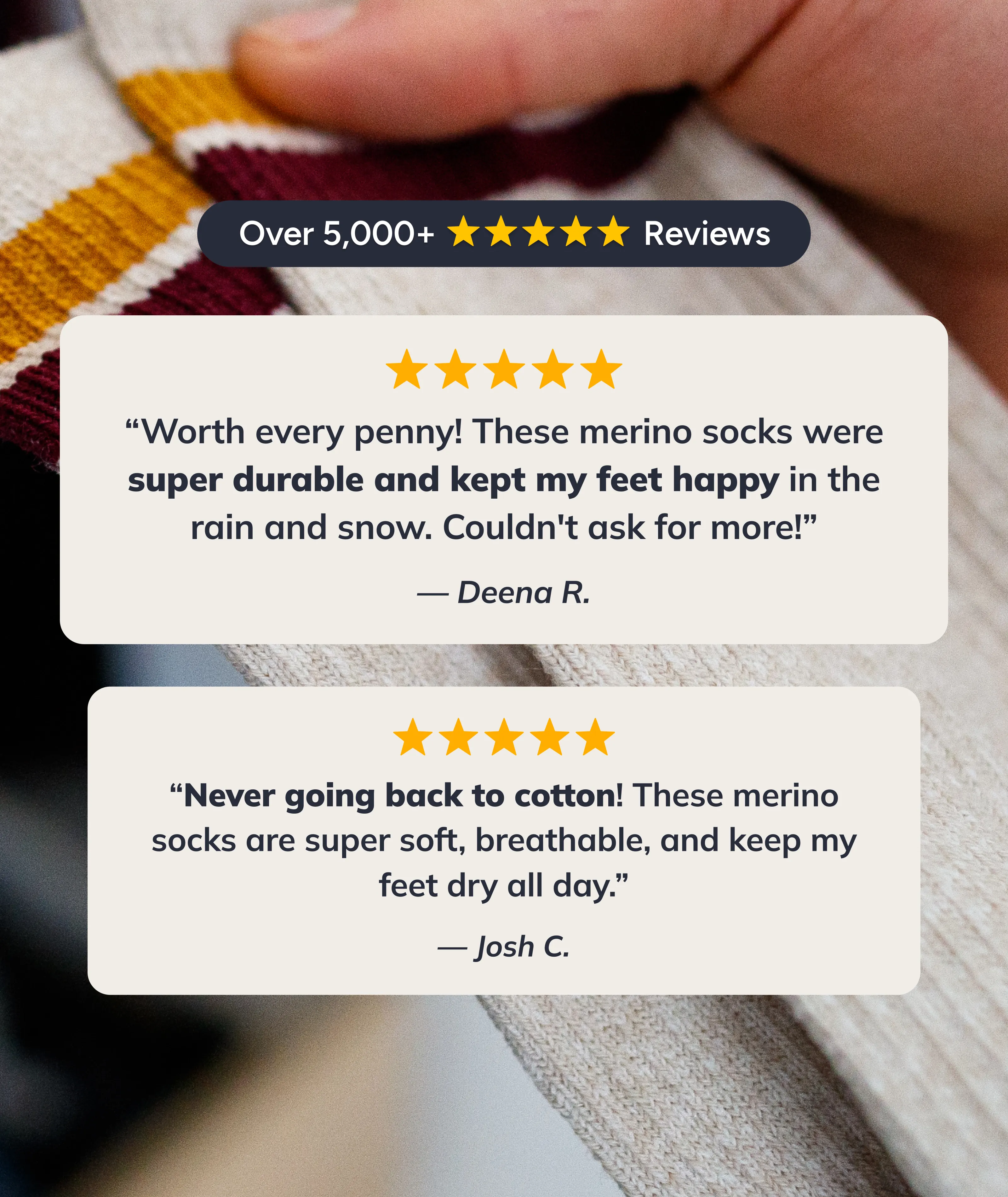 Roam Merino Crew Socks 3-Pack