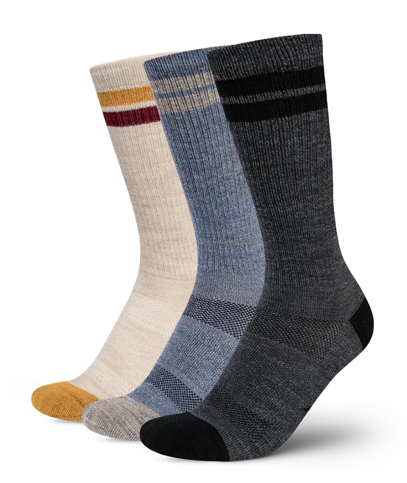 Roam Merino Crew Socks 3-Pack