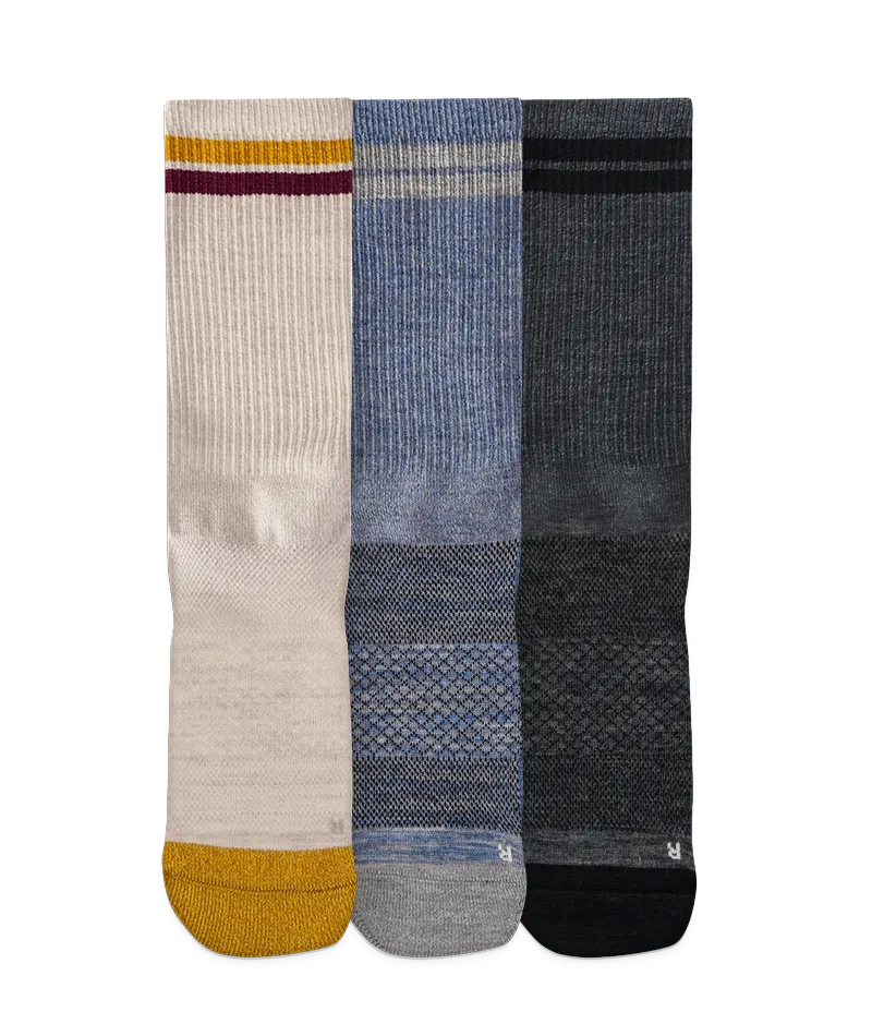Roam Merino Crew Socks 3-Pack