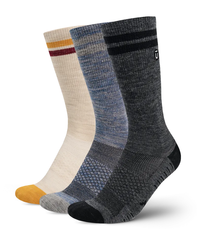 Roam Merino Lite Crew Socks 3-Pack