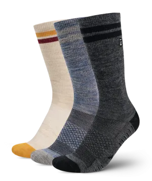 Roam Merino Lite Crew Socks 3-Pack