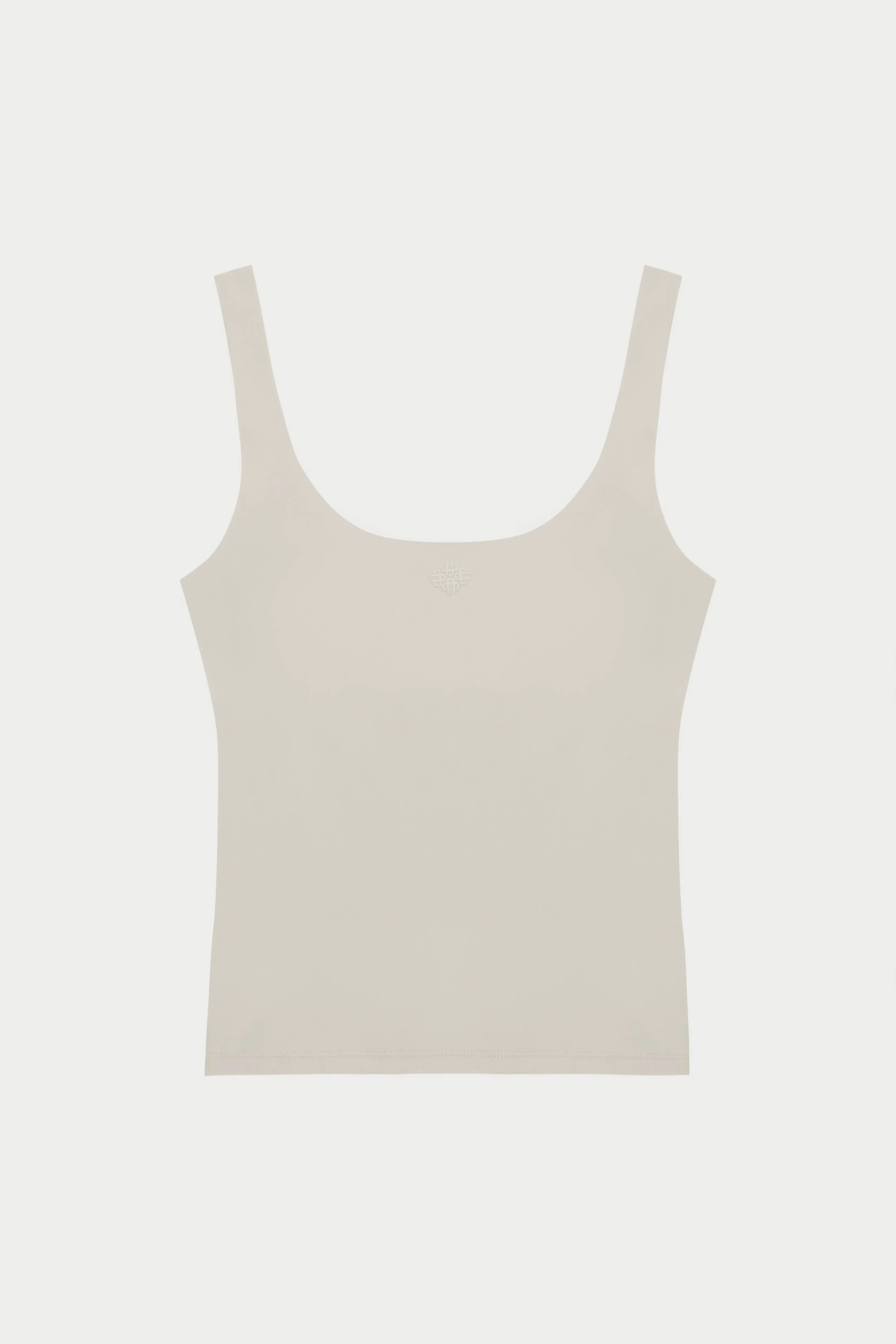 SCULPTING STRETCH SCOOP NECK SPORTS TOP - BONE