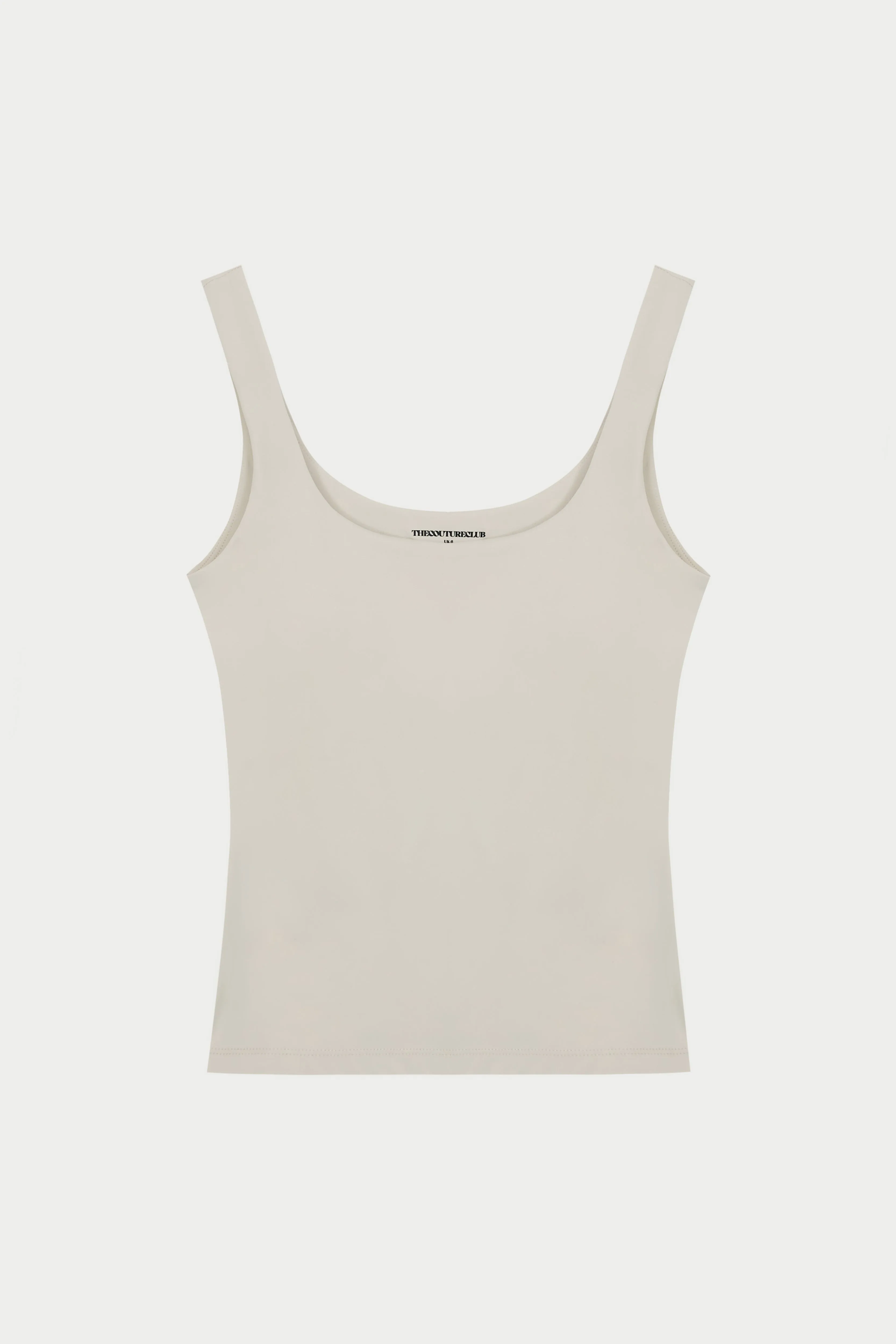 SCULPTING STRETCH SCOOP NECK SPORTS TOP - BONE