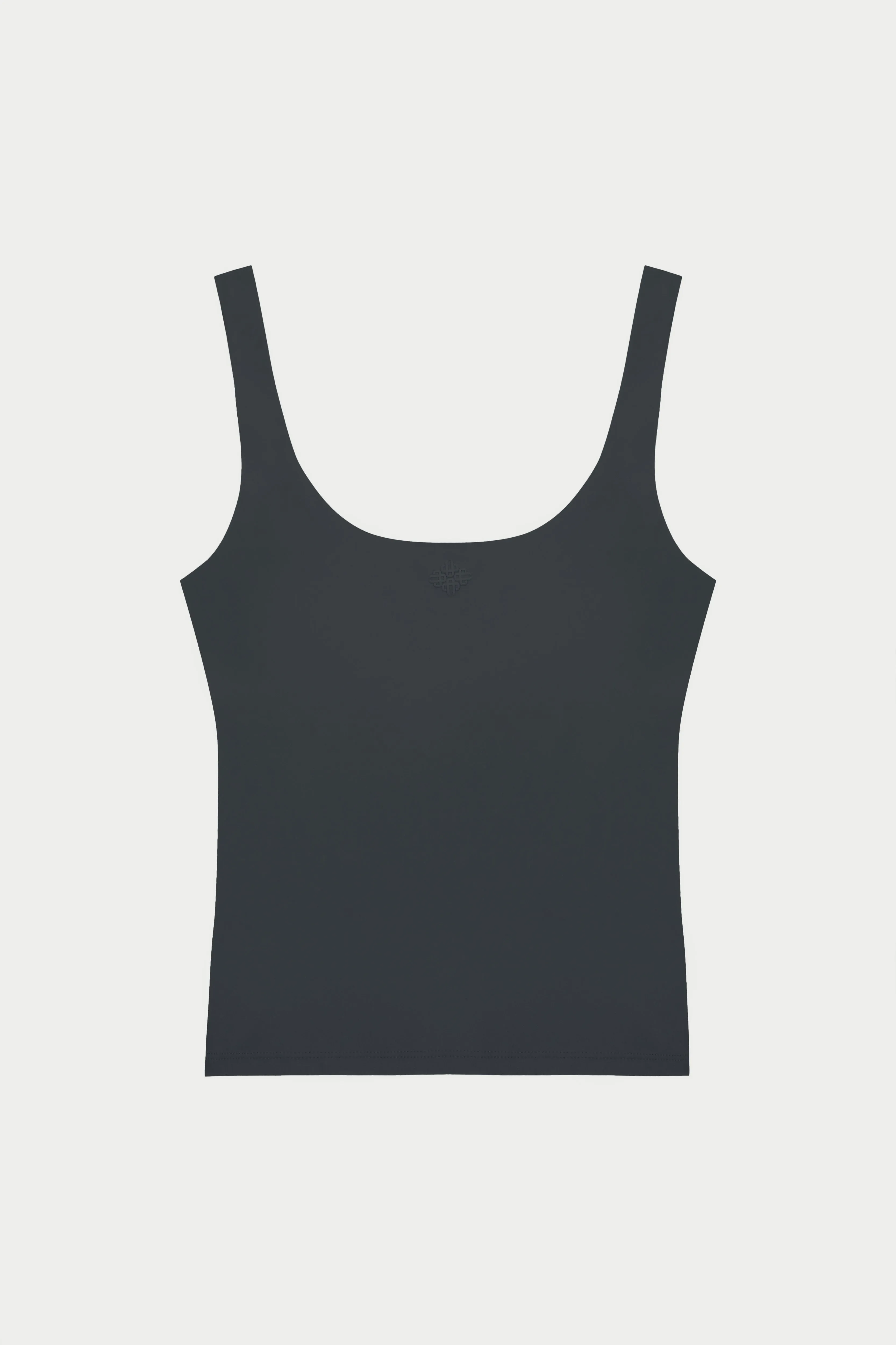 SCULPTING STRETCH SCOOP NECK SPORTS TOP - MIDNIGHT GREY