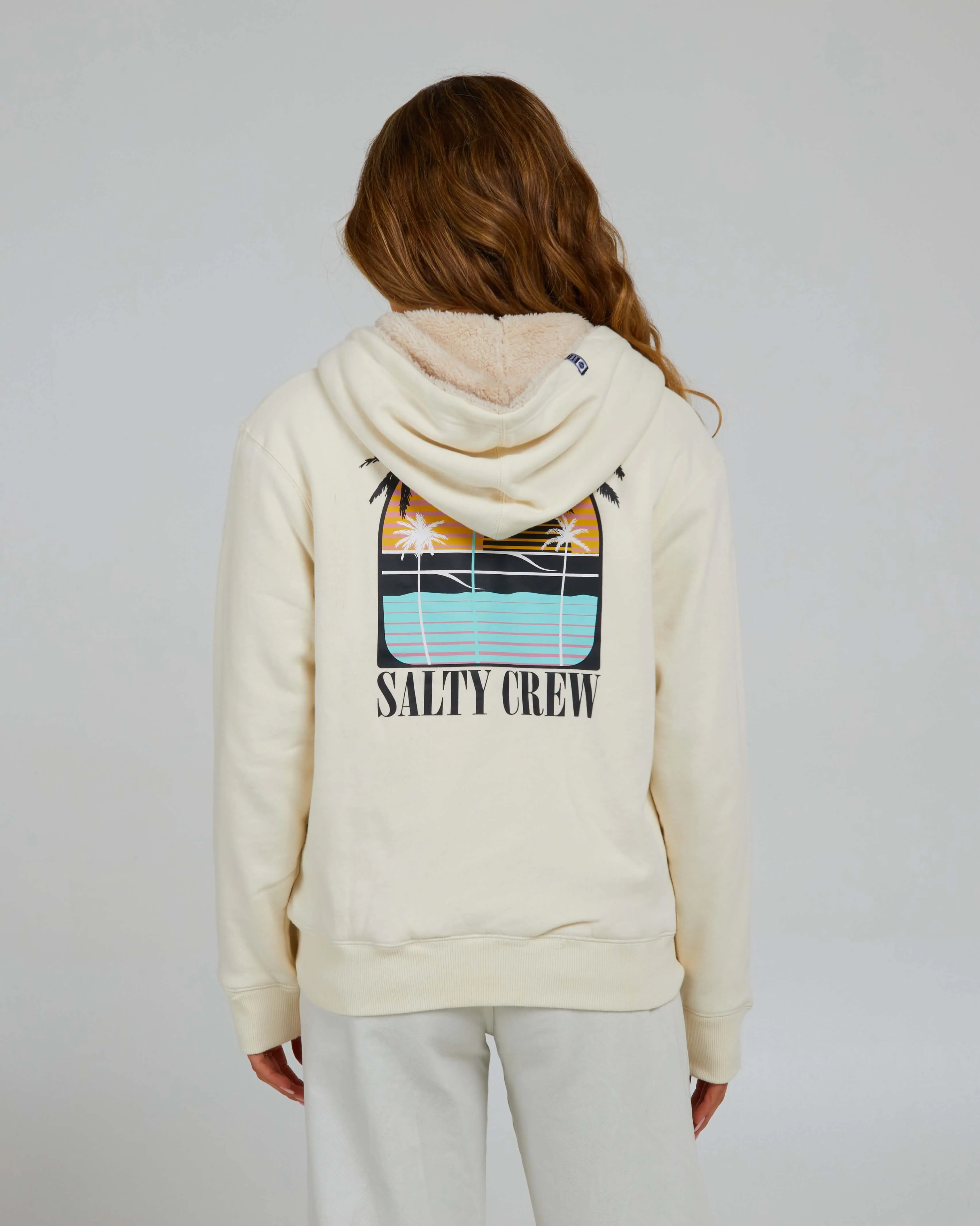 Shades Sherpa Zip Hoody - Bone