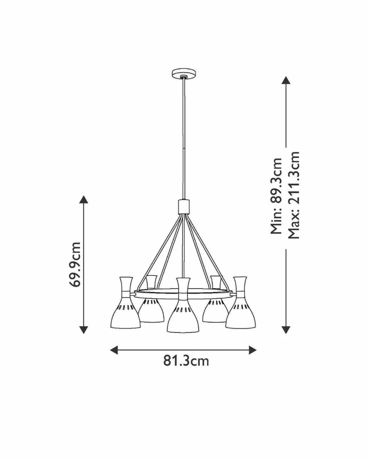 Sleek Nordic Accent Chandelier
