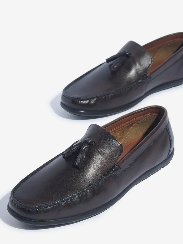 SOLEPLAY Brown Tassel-Detail Loafers