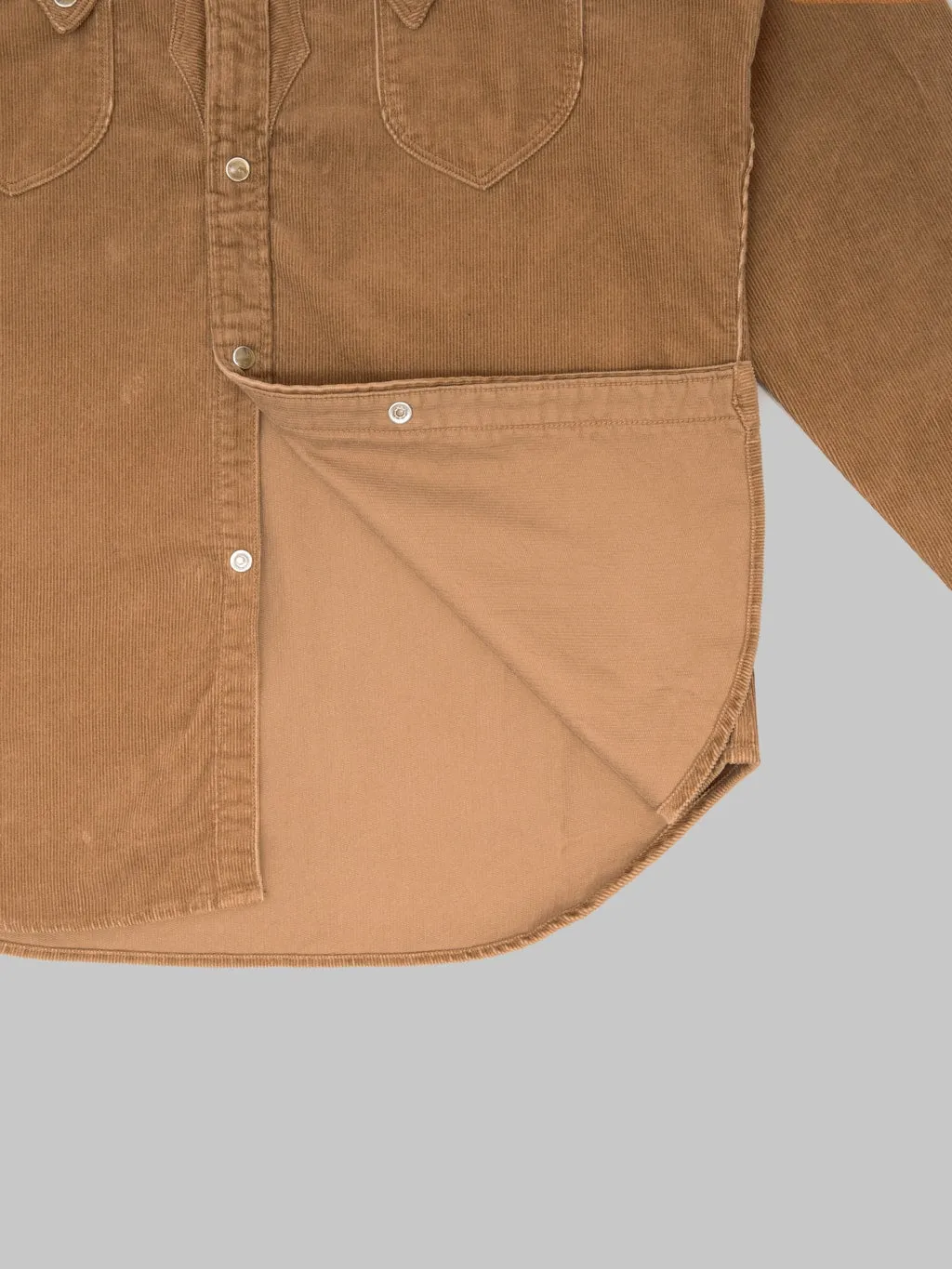 Stevenson Overall Co. Cody Shirt Beige Corduroy