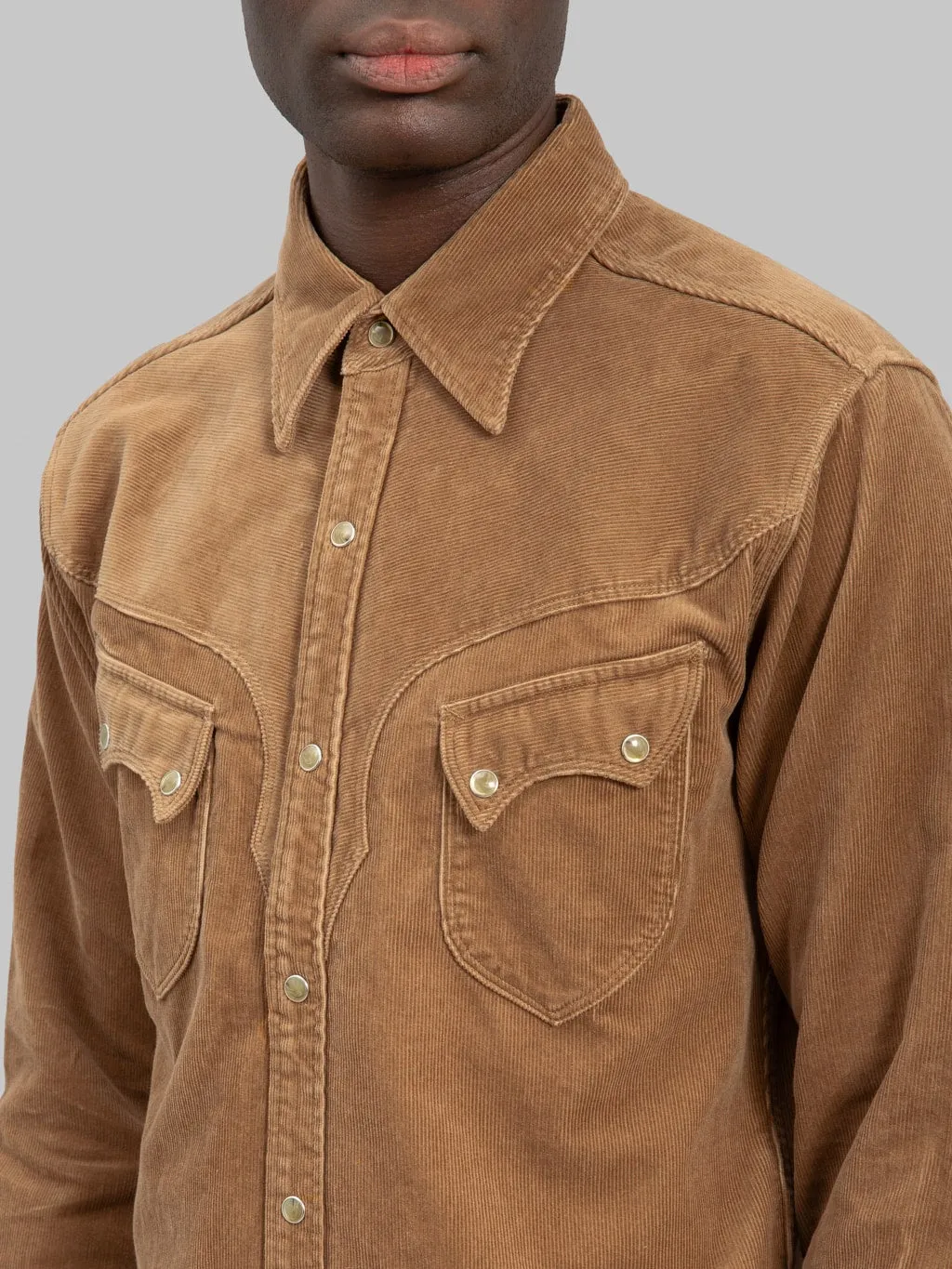 Stevenson Overall Co. Cody Shirt Beige Corduroy