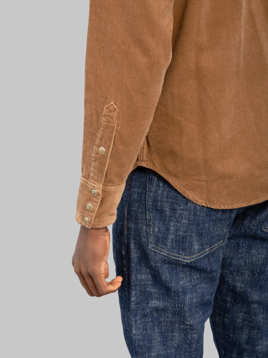 Stevenson Overall Co. Cody Shirt Beige Corduroy
