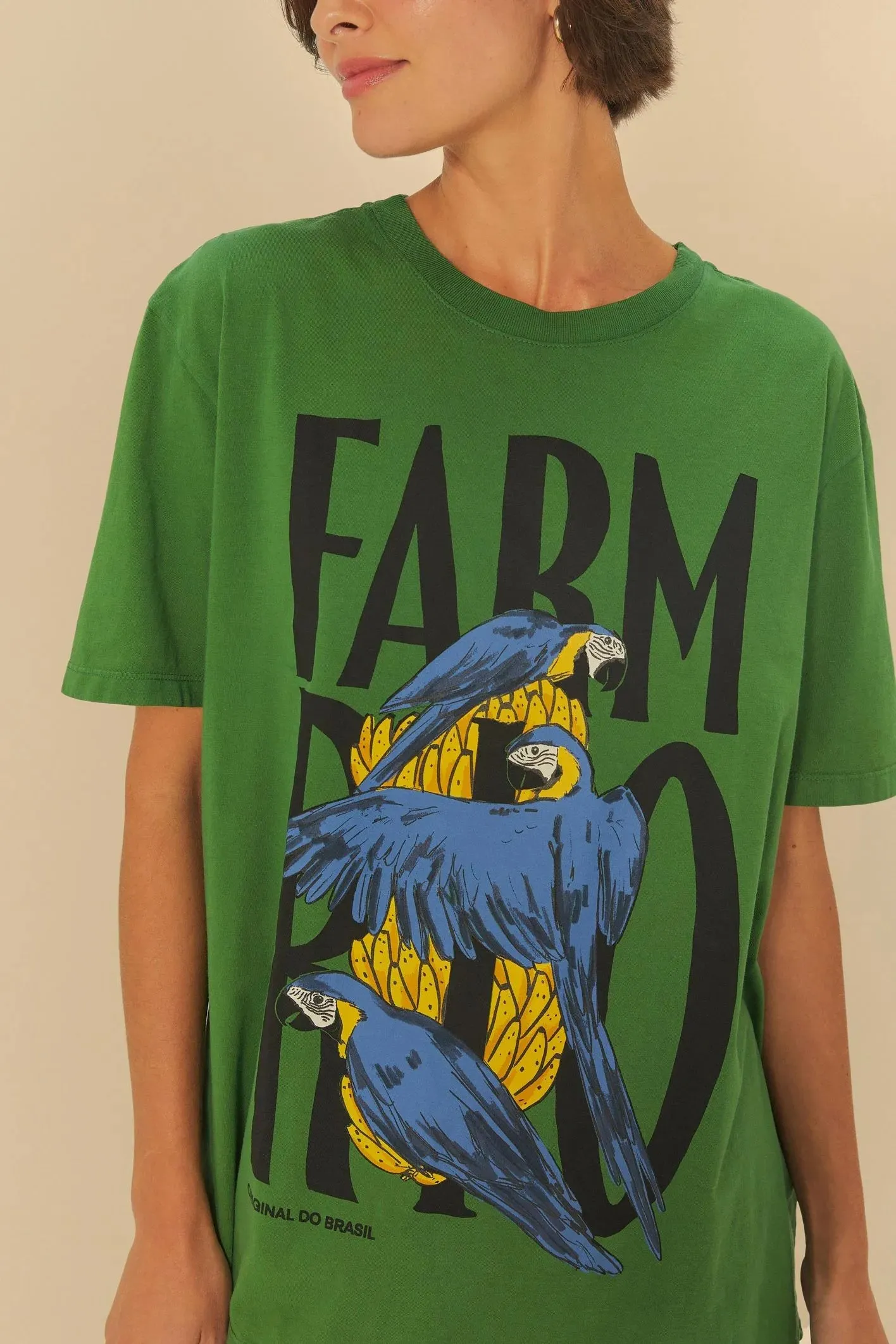 T-Shirt Media Farm Rio Arara Bananeira Verde Broto