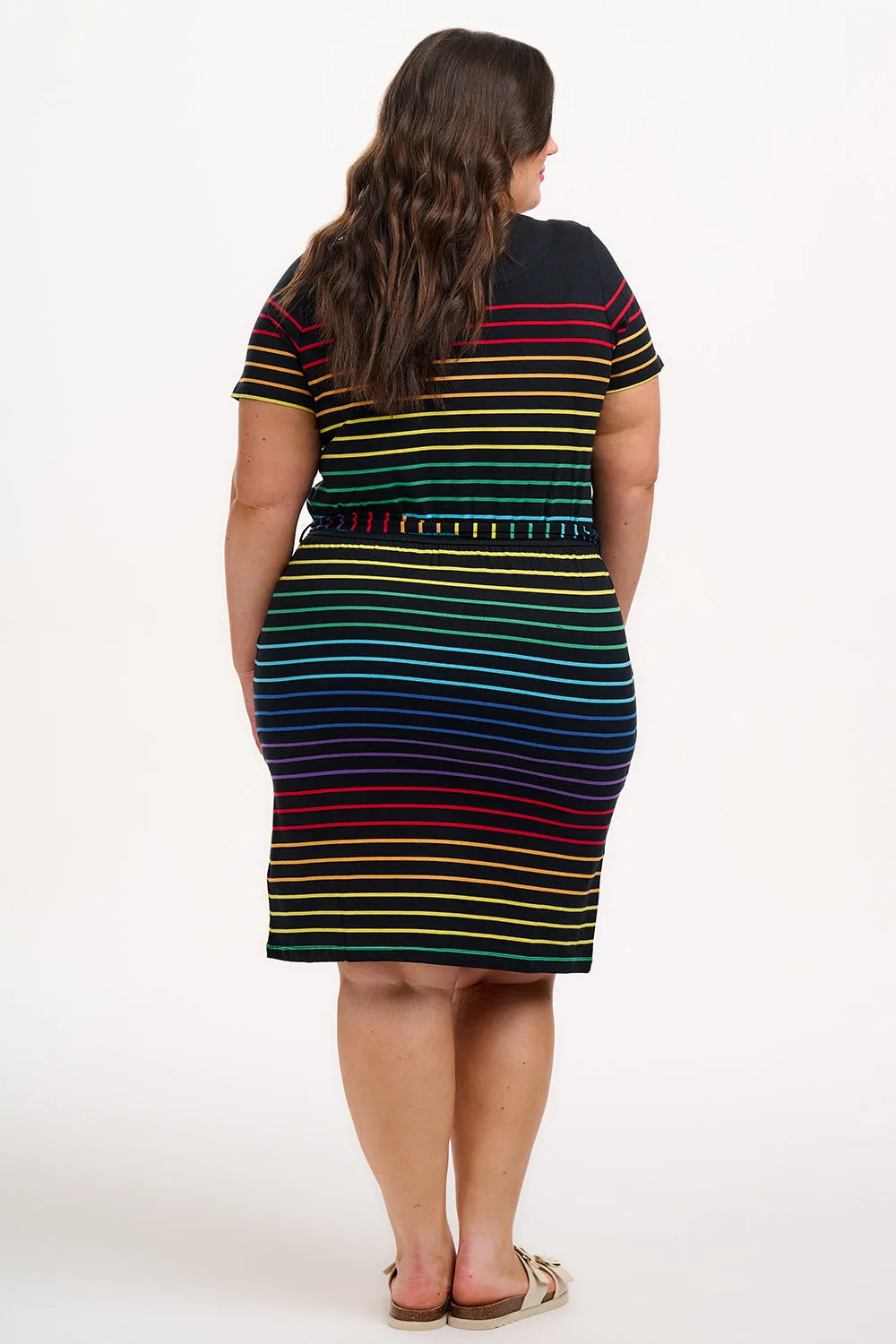 Terri Jersey Mini Dress - Black. Night Rainbow