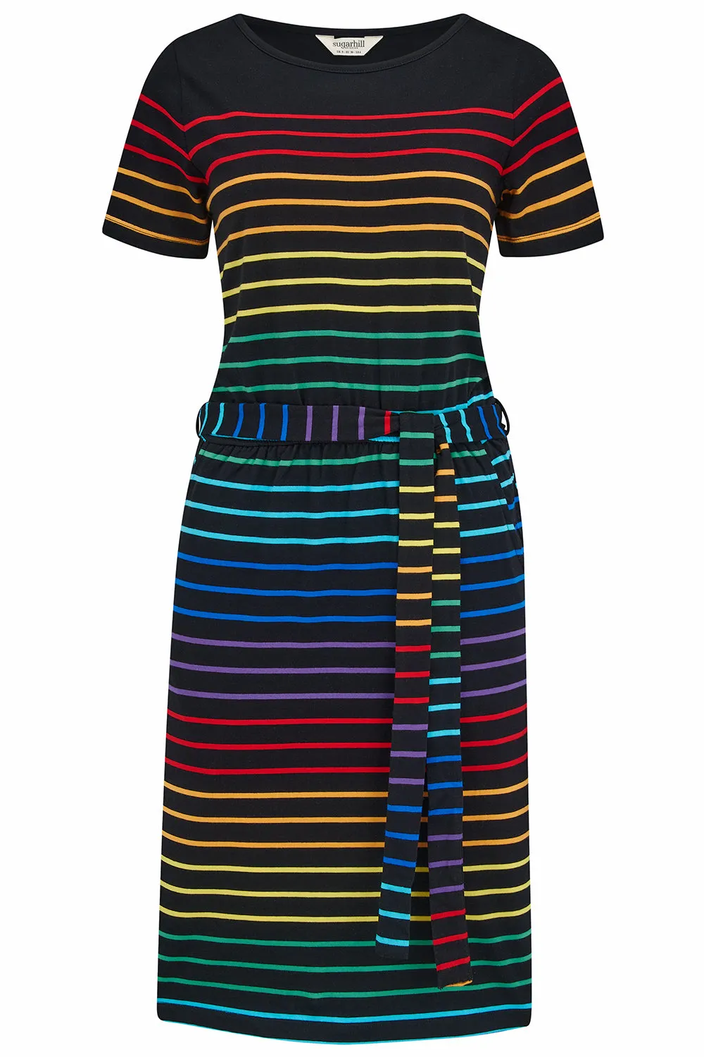 Terri Jersey Mini Dress - Black. Night Rainbow