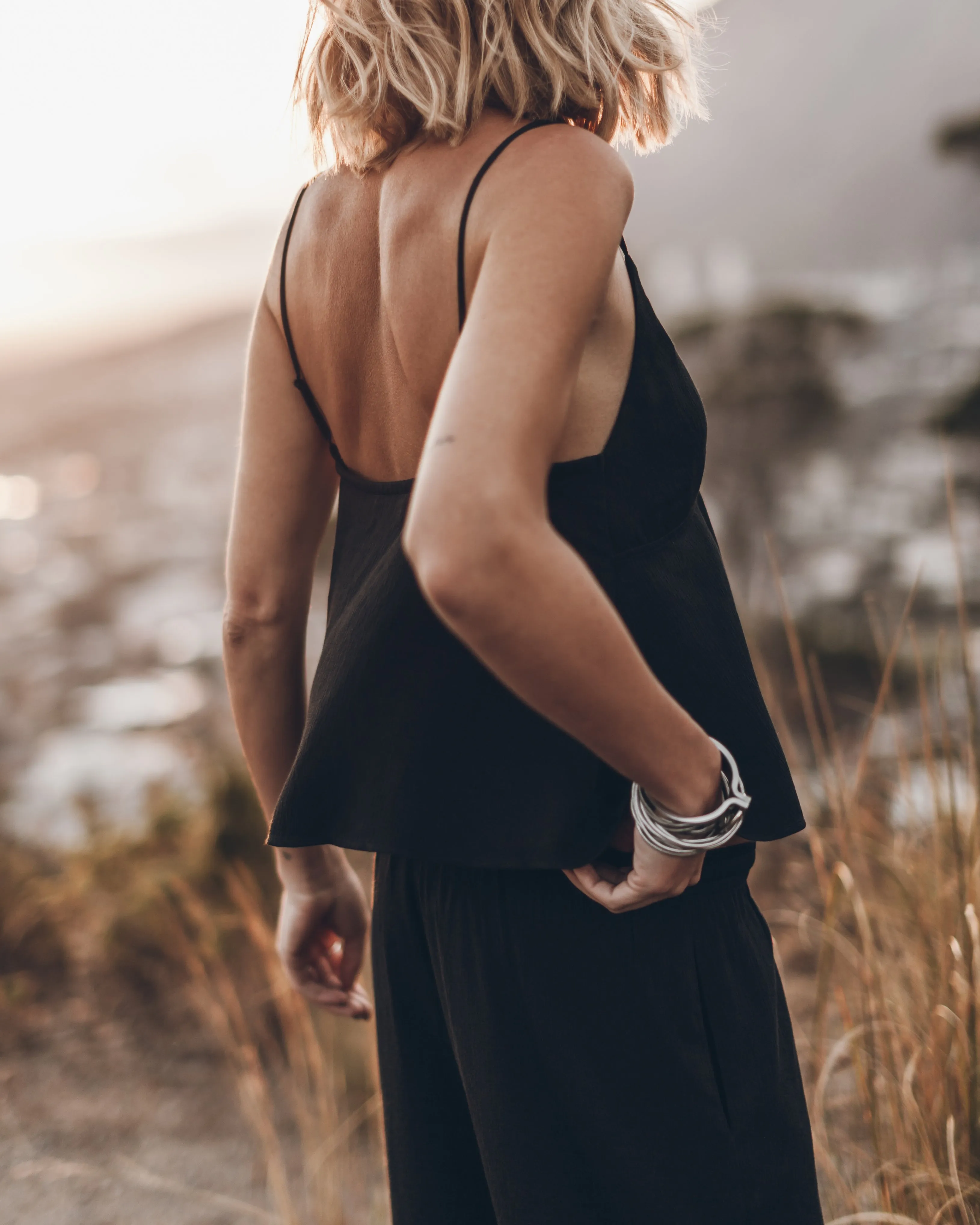The Black Flowy Tank Top