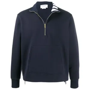 Thom Browne Navy Quarter Zip Sweatshirt