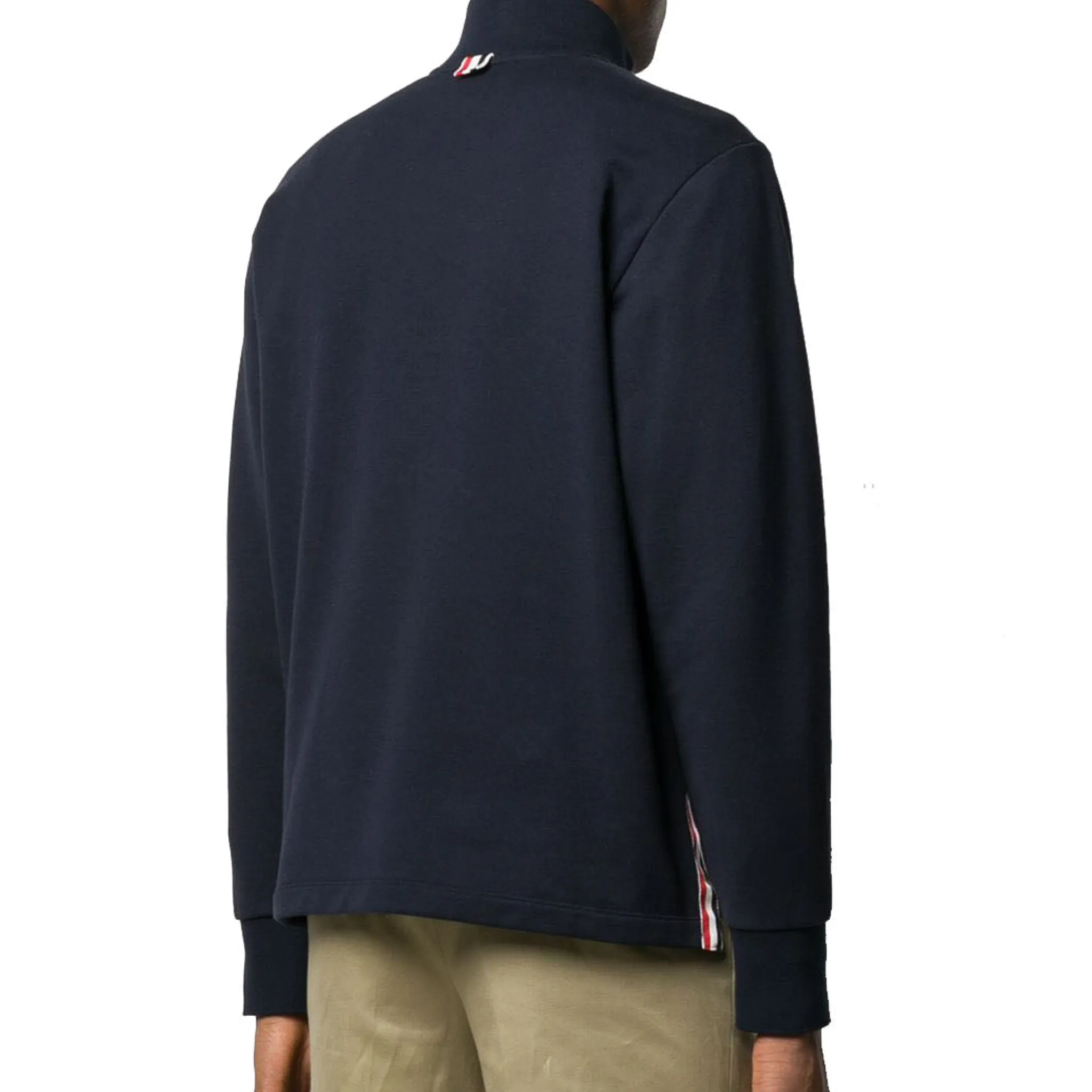 Thom Browne Navy Quarter Zip Sweatshirt