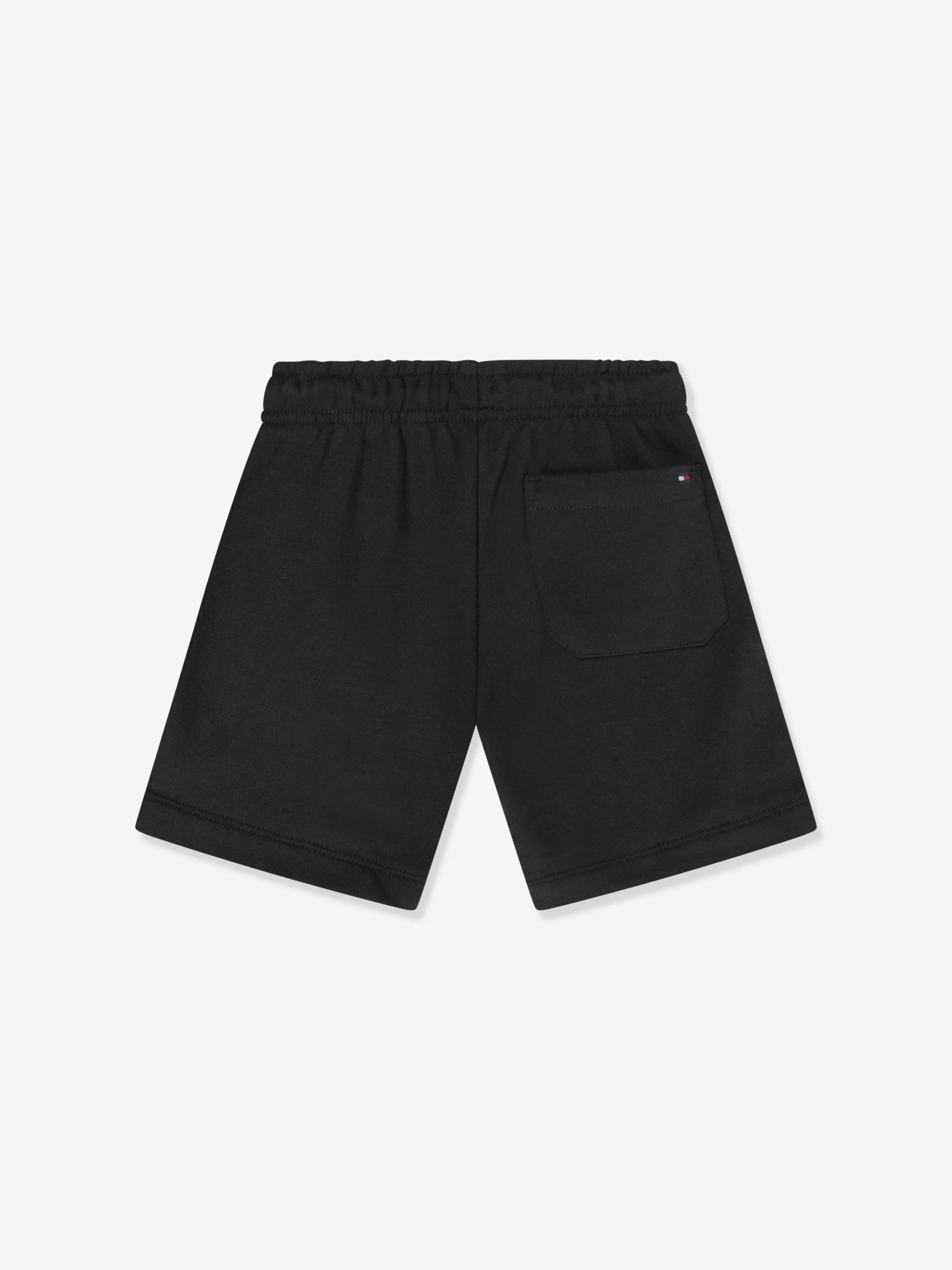 Tommy Hilfiger Boys Flag Sweat Shorts in Black