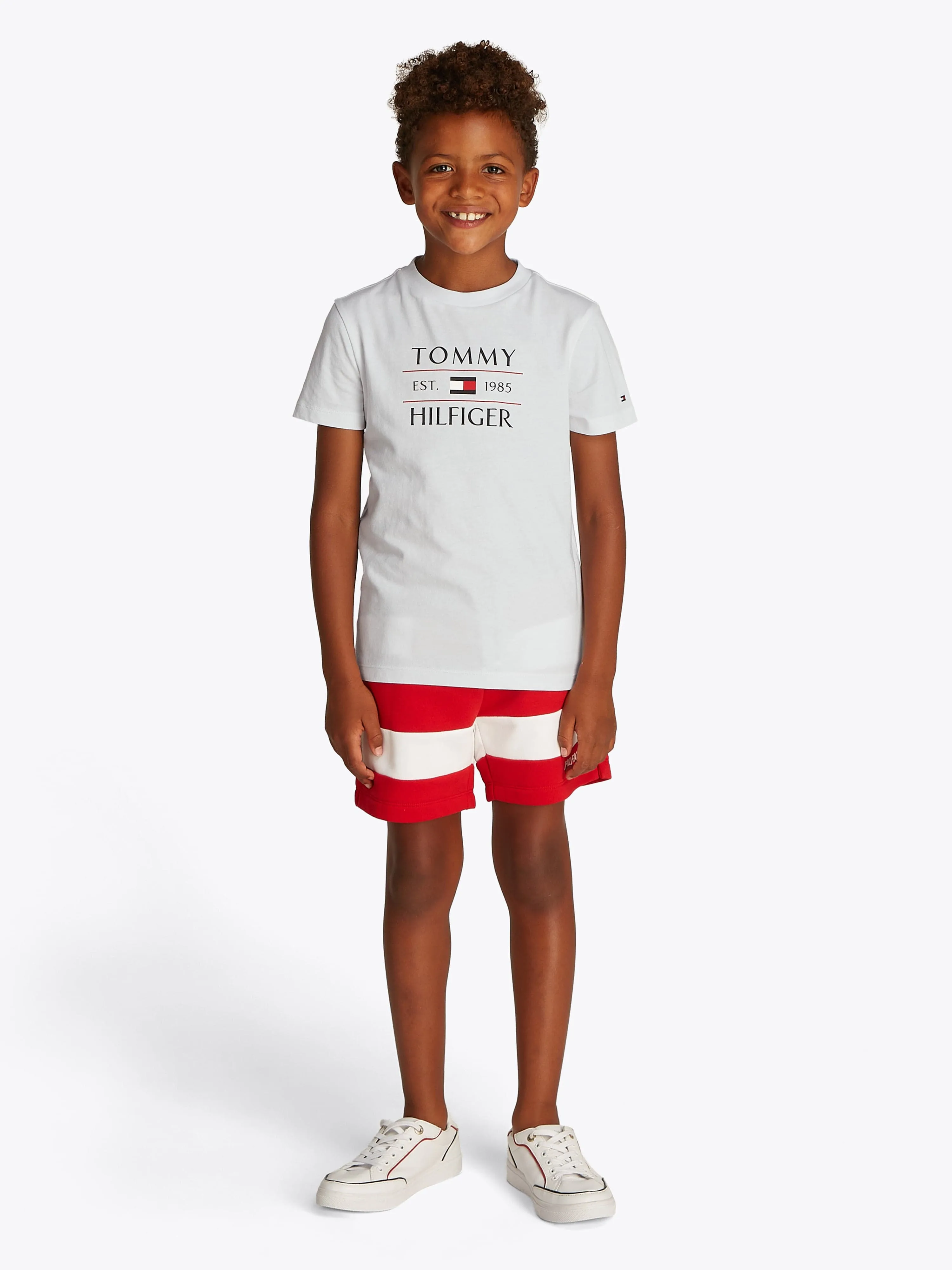 Tommy Hilfiger Boys Tommy Flag T-Shirt in White