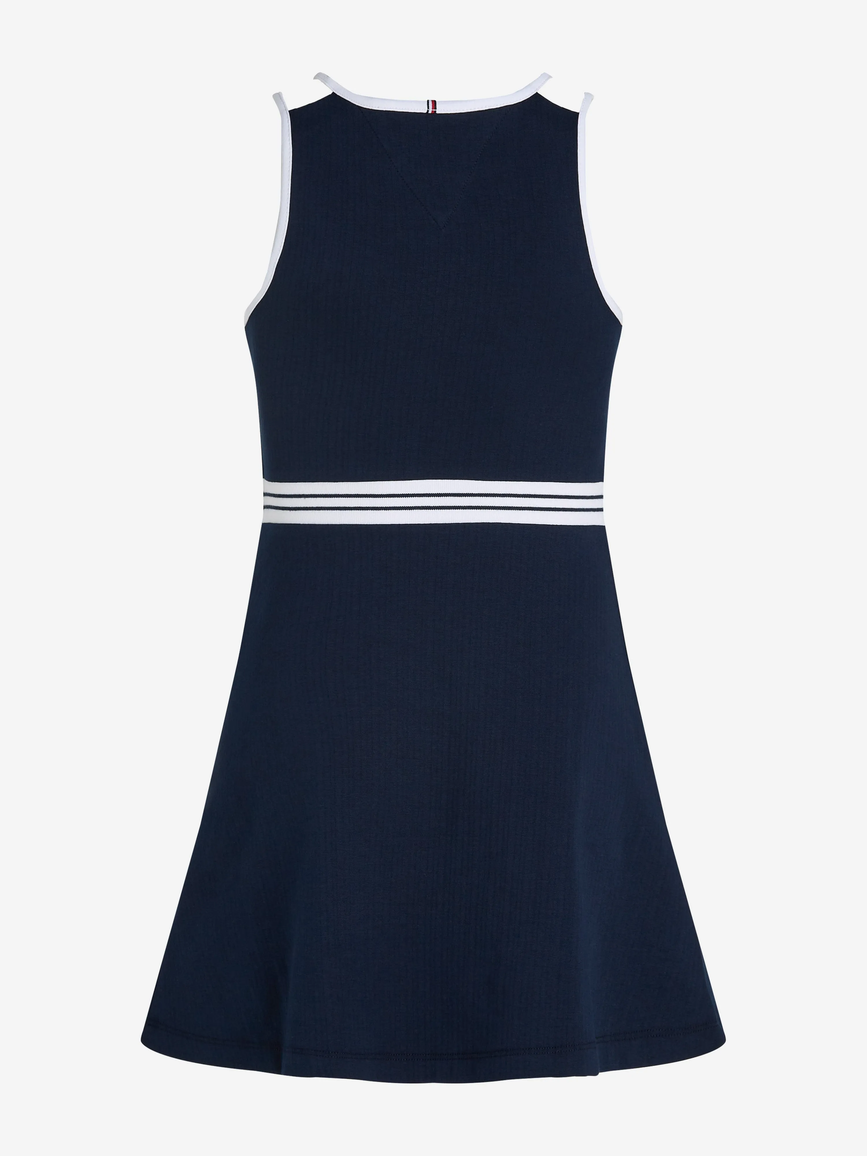 Tommy Hilfiger Girls Contrast Binding Skater Dress in Navy