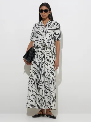 Wardrobe Ivory Abstract Printed Shirt