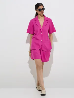 Wardrobe Magenta Solid Jacket